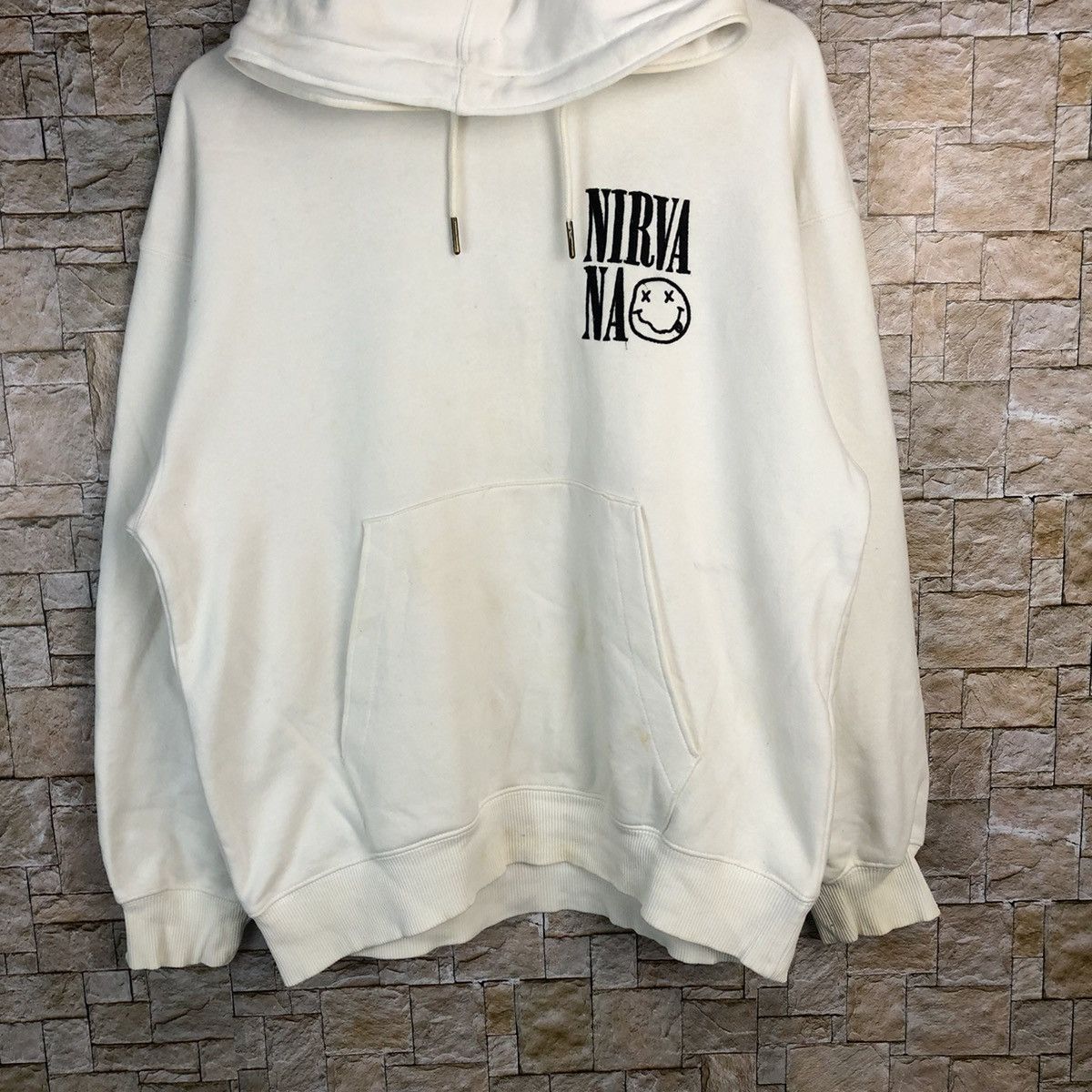 Nirvana Gu X Nirvana White Hoodie sweatshirt #A555 Size US M / EU 48-50 / 2 - 3 Thumbnail