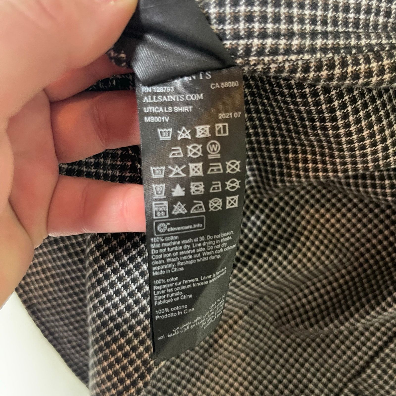 Allsaints All saints Utica better cotton flannel button down shirt XXL Size US XXL / EU 58 / 5 - 6 Thumbnail