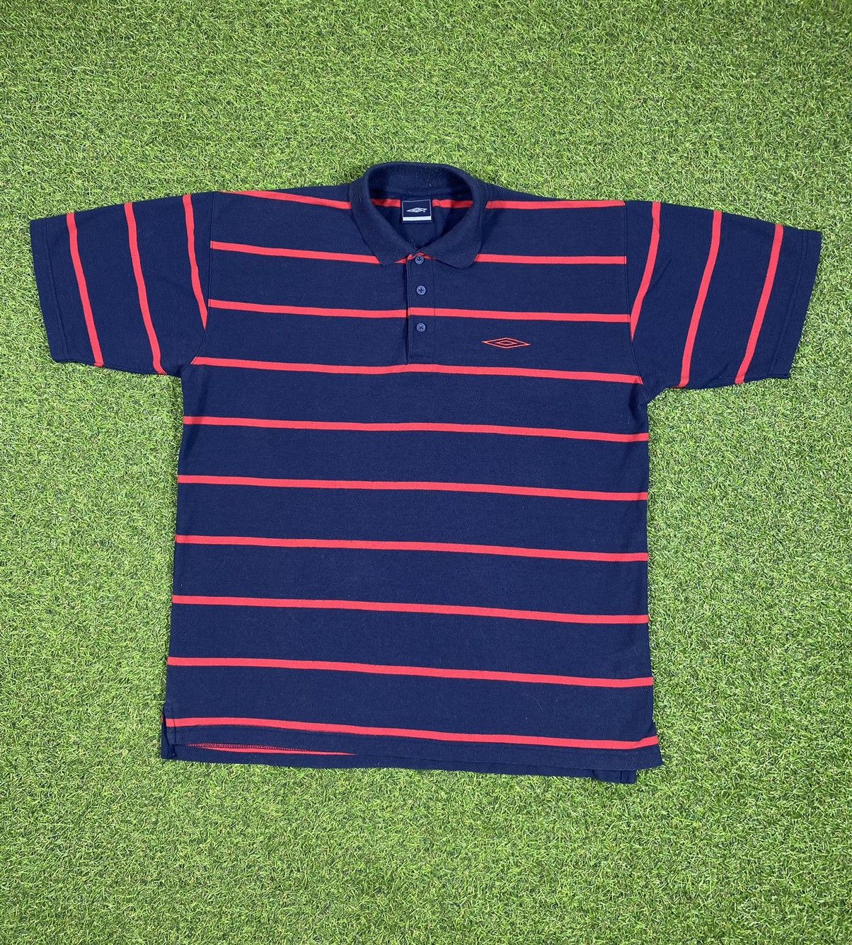 Umbro Vintage 90s Umbro polo striped streetwear small logo size L Size US L / EU 52-54 / 3 - 1 Thumbnail
