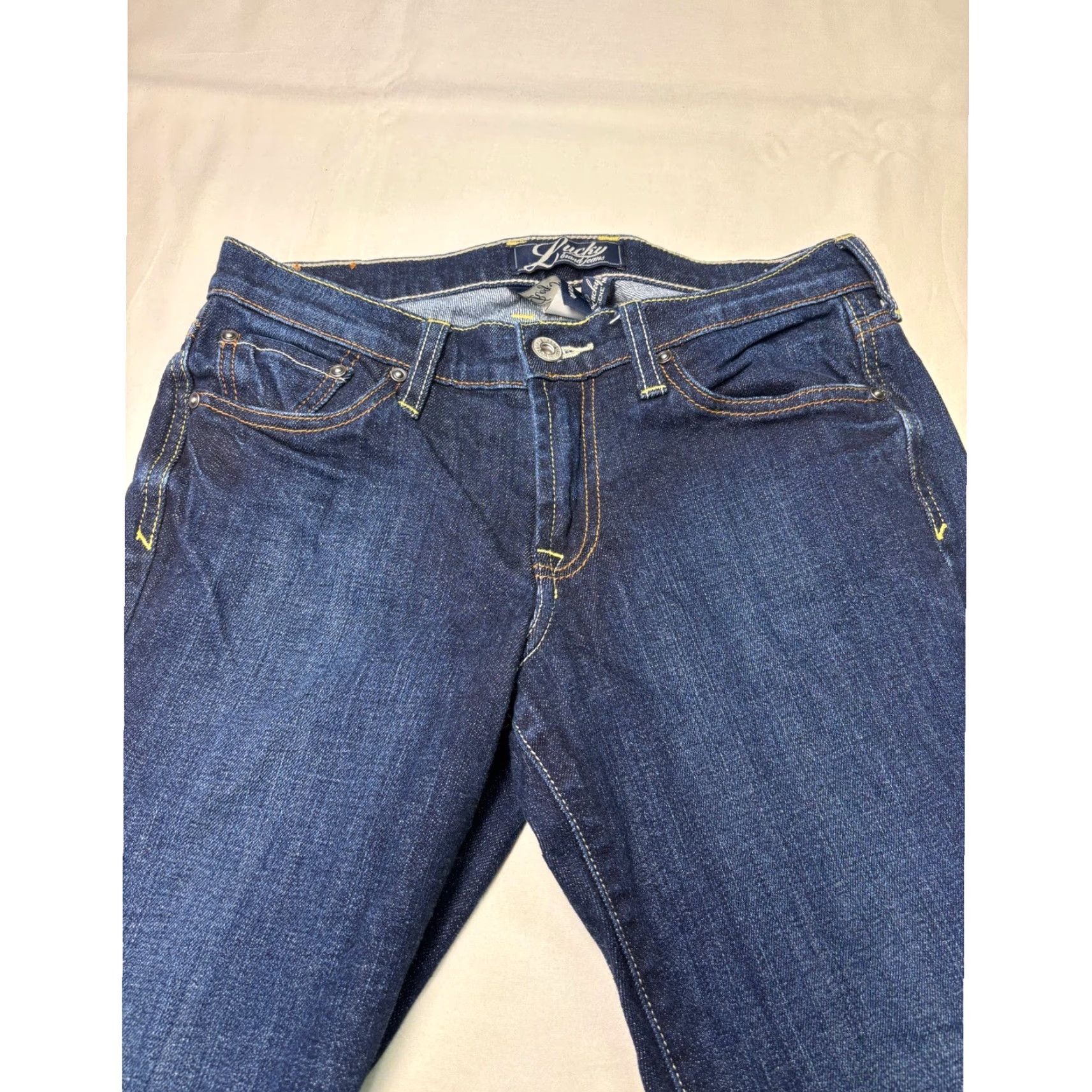 Lucky Brand Lucky Brand Classic Rider Jeans Bootcut Women 26 30 Inseam 31 Dark Wash Denim 5-Pocket Logo Patch Tie Breaker Size 26" / US 2 / IT 38 - 2 Thumbnail