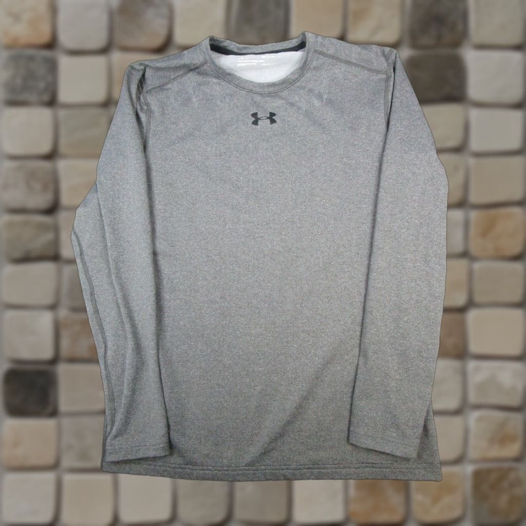 Under Armour Under Armour Shirt Mens Medium Gray ColdGear Running Pullover Size US M / EU 48-50 / 2 - 1 Thumbnail