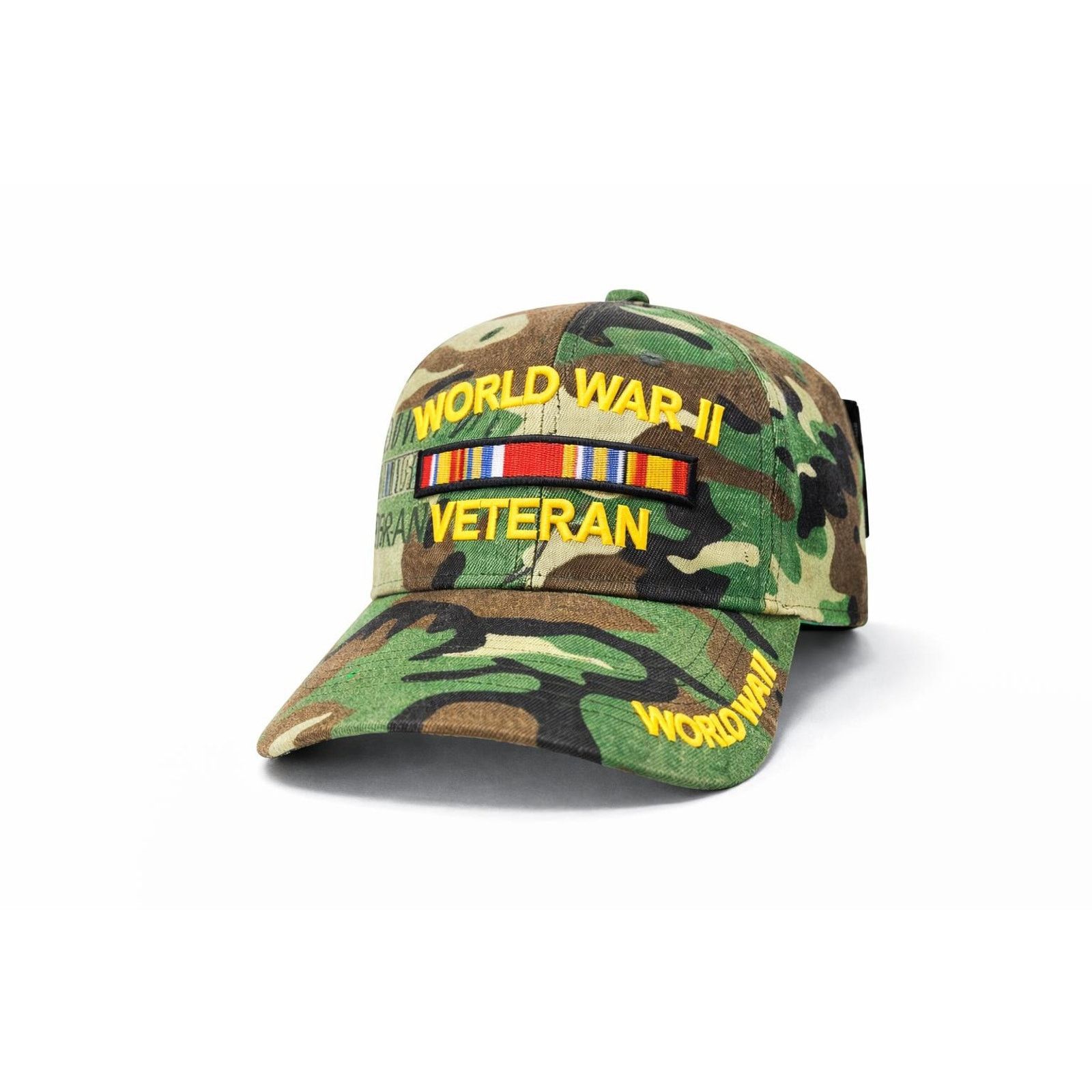 Other Hats Awesome Officially Licensed WWII Vet Cap - Adj - Camo Size ONE SIZE - 1 Thumbnail