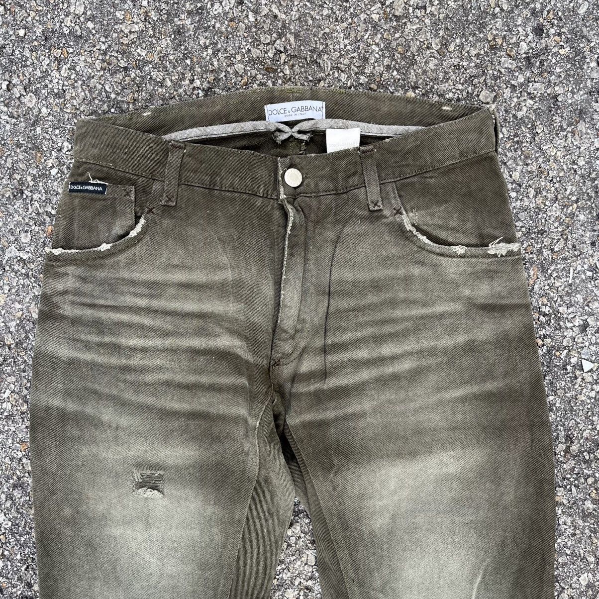 Dolce & Gabbana Vintage Dolce & Gabbana Made In Italy Green Jeans Size US 29 - 3 Thumbnail
