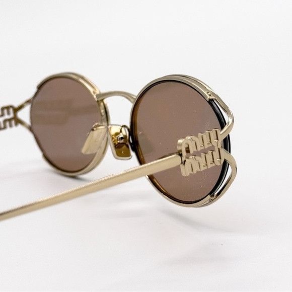 Miu Miu NEW MIU MIU SMU 52Y ZVN20F OVAL WOMEN SUNGLASSES MU52YS ZVN2 Size ONE SIZE - 10 Thumbnail
