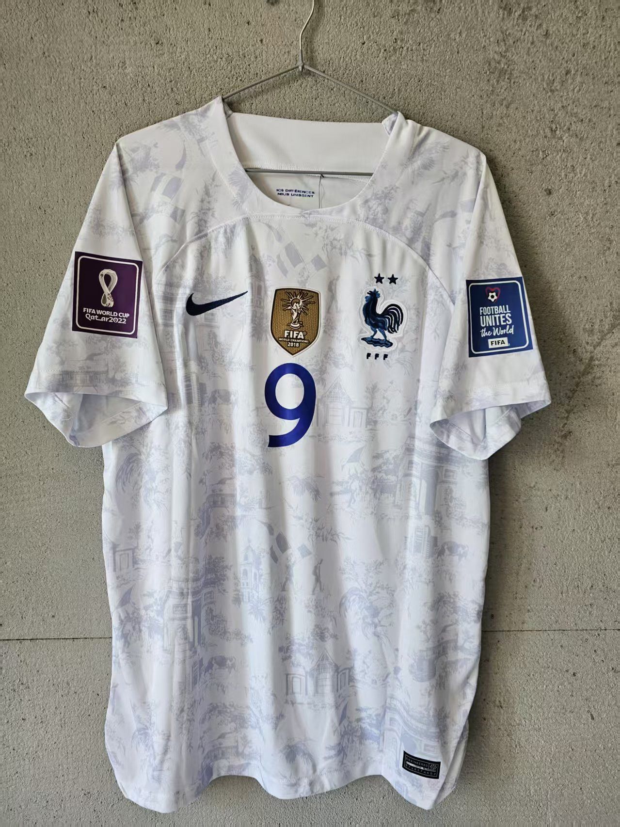Other 2022 France #9 Olivier Giroud Jersey Away Size US XL / EU 56 / 4 - 1 Thumbnail