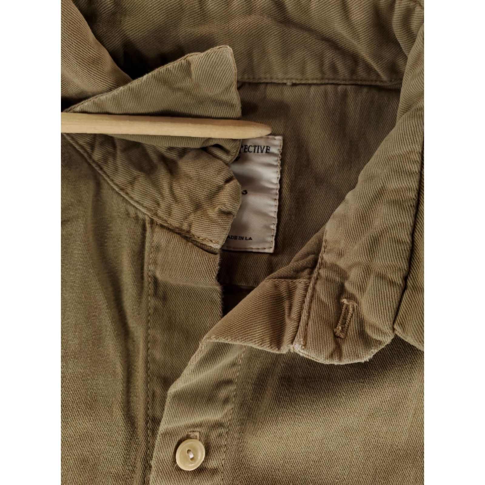 Vintage Prospective Flow Button Up Shirt Made USA Long Sleeve Brown Mens S Size US S / EU 44-46 / 1 - 2 Thumbnail