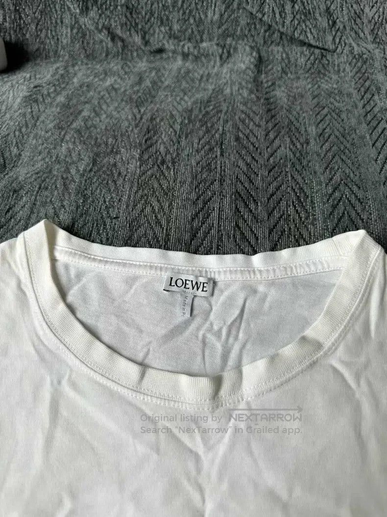 Loewe Loewe White embroidered logo short sleeve Size L / US 10 / IT 46 - 3 Thumbnail