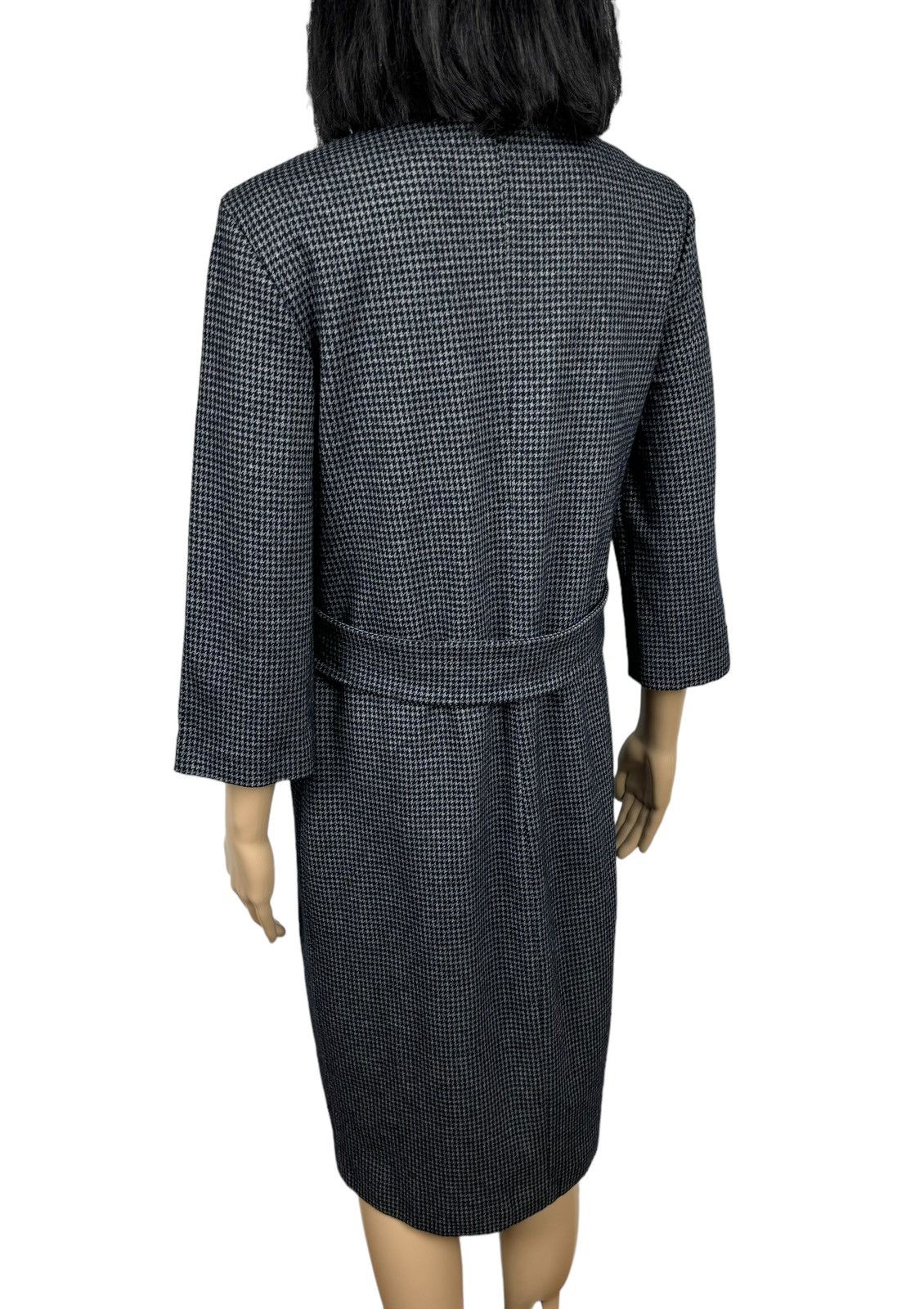 Peserico Peserico Knee-Length Dress Wool-Cotton Glen-Check IT42 Size M / US 6-8 / IT 42-44 - 7 Thumbnail