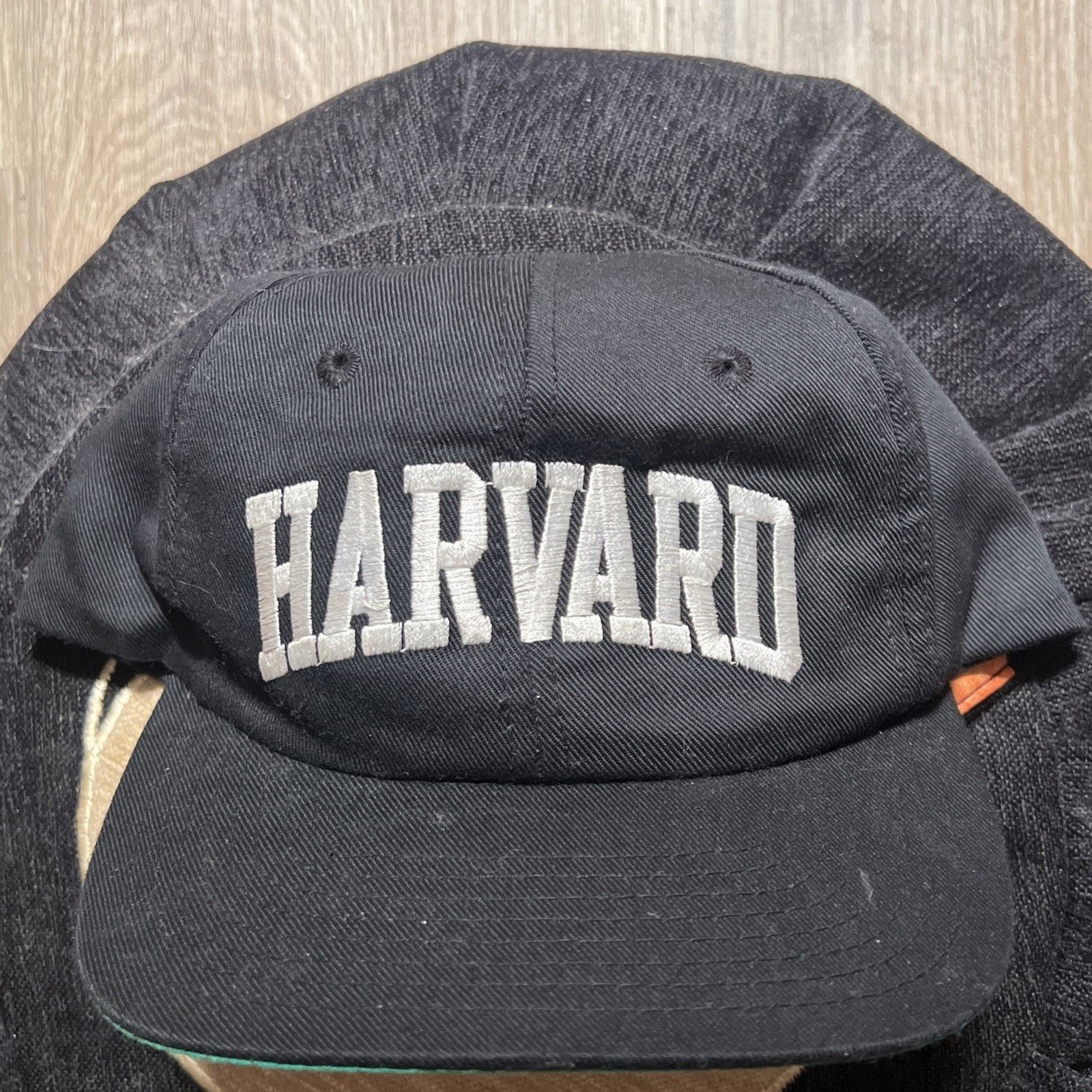 The Unbranded Brand Vtg Harvard Hat Snapback Black Spell Out 90s Hip Hop Prep Size US L / EU 52-54 / 3 - 2 Thumbnail