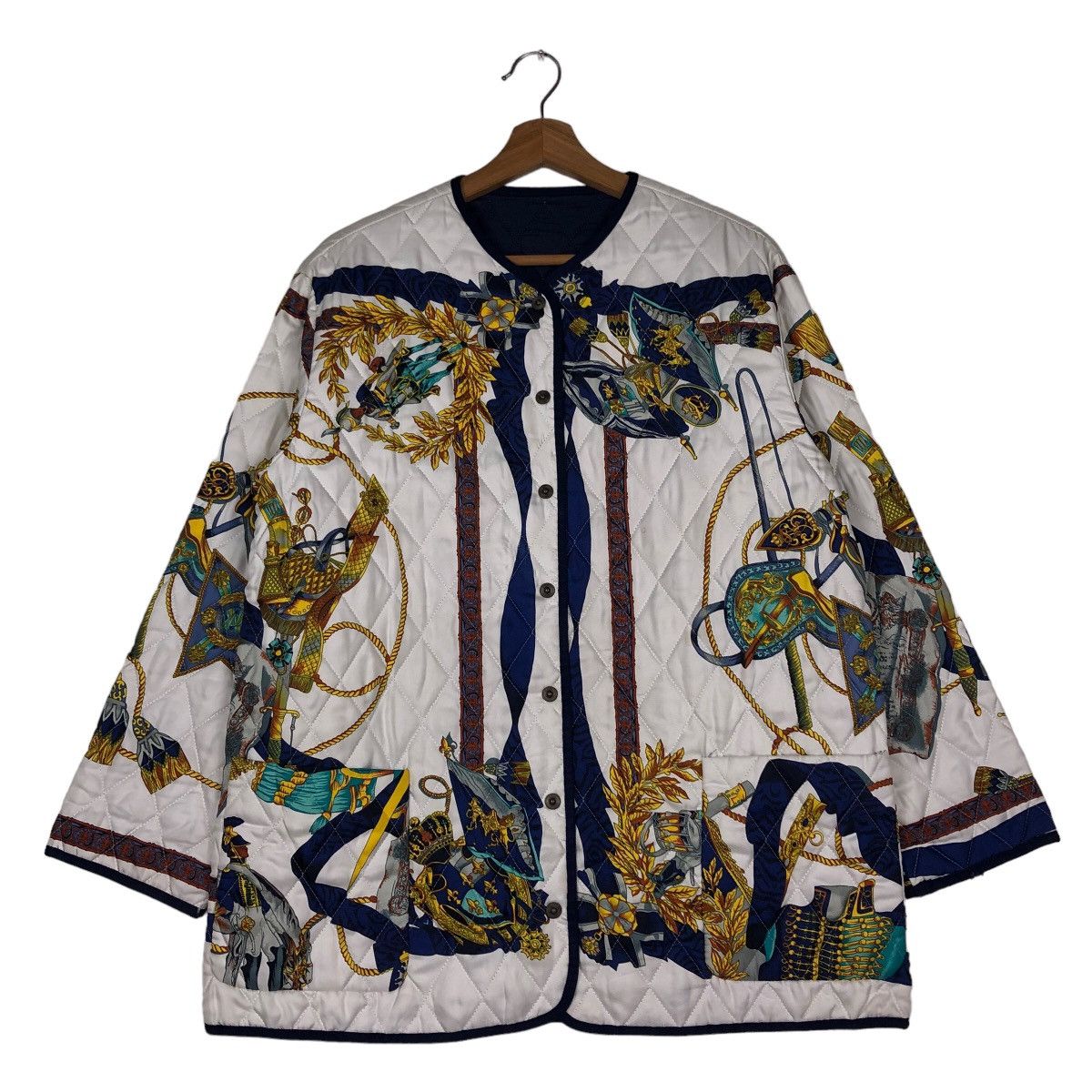 Japanese Brand 🔥Vintage Heavy Art Design Quilted Jacket Motomachi Japan Size US M / EU 48-50 / 2 - 5 Thumbnail