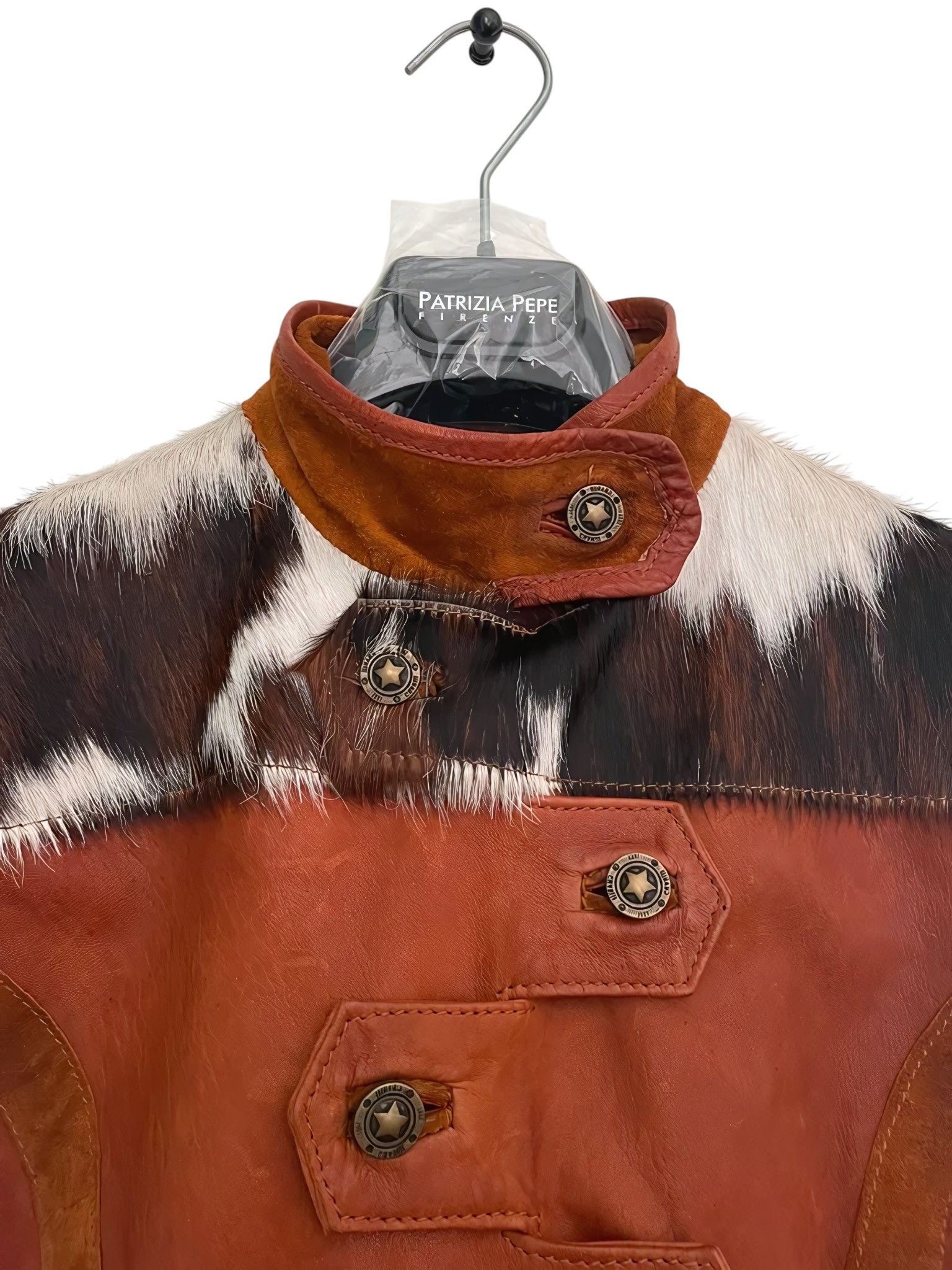 Roberto Cavalli ARCHIVE WESTERN COWBOY LEATHER JACKET Size S / US 4 / IT 40 - 4 Thumbnail