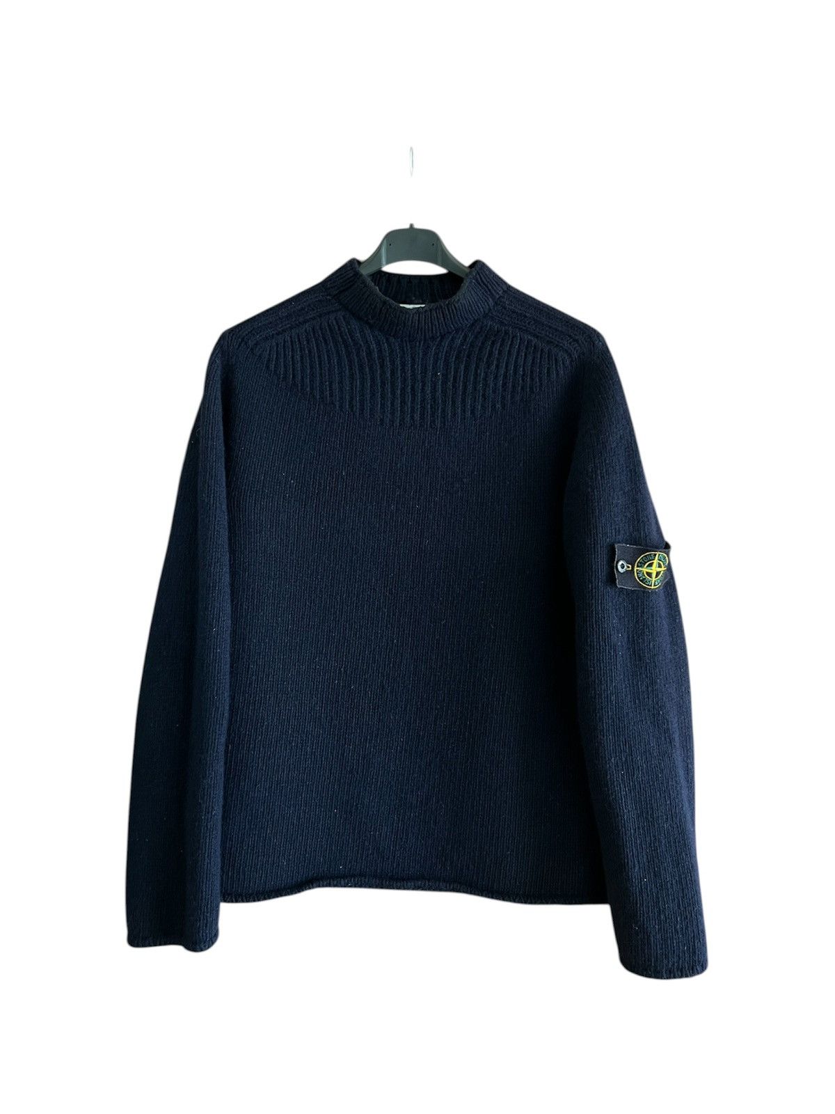 Stone Island A/W 2002 Stone Island Ribbed Collar Jumper Size XL Size US XL / EU 56 / 4 - 1 Thumbnail
