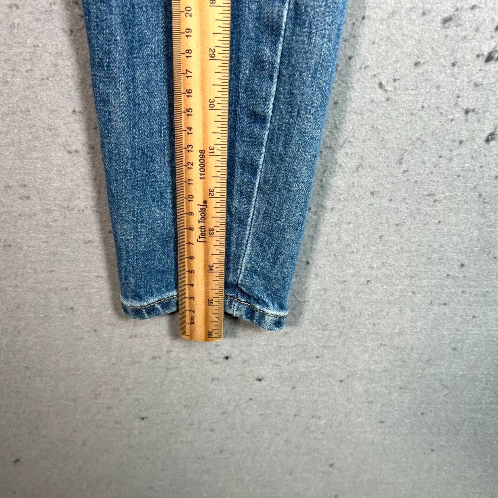 Everlane Everlane Women’s Jeans 24 Ankle High-Waisted Blue Cotton Denim 5-Pocket Regular Inseam 26" Size 24 Size 42" / US 20 - 6 Thumbnail