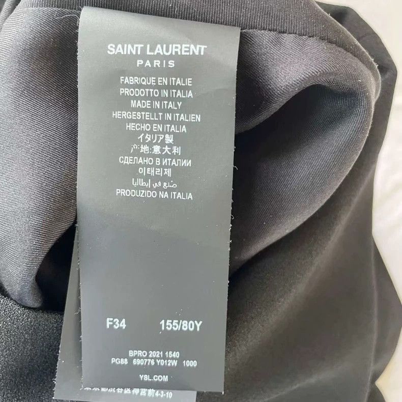 Saint Laurent Paris saint laurent black long sleeve romper Size US 34 / EU 50 - 4 Thumbnail