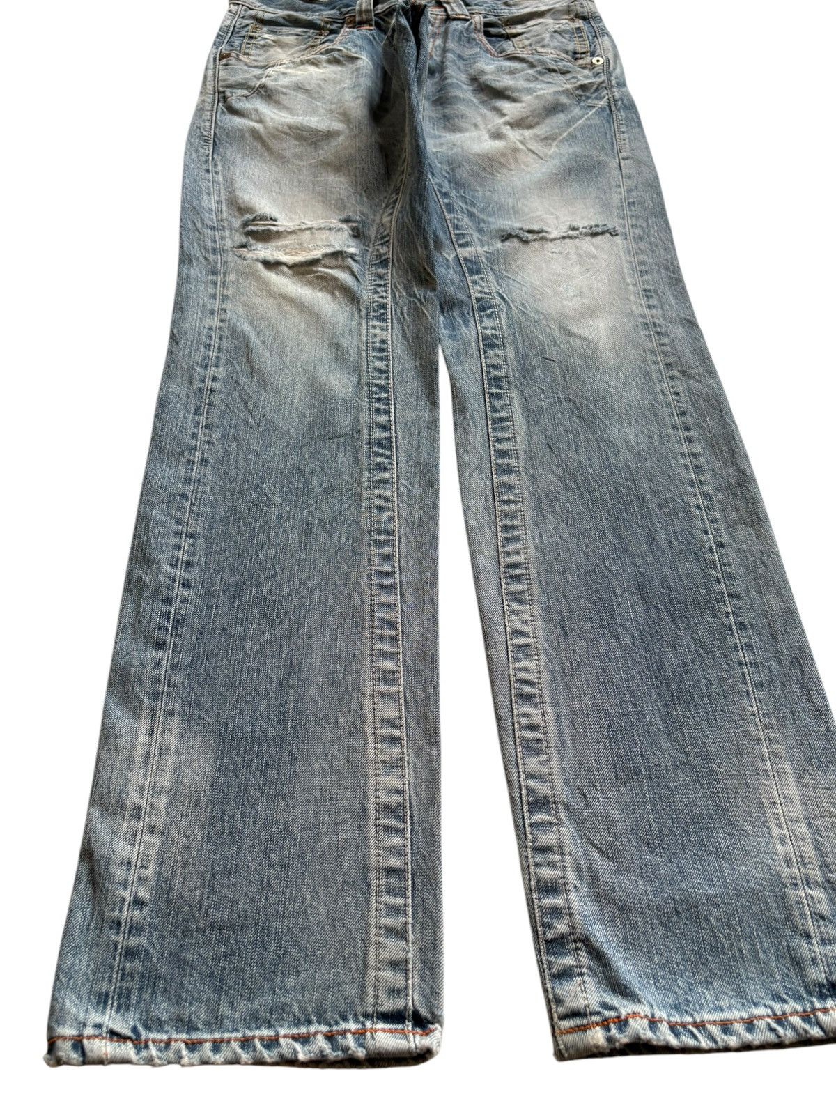 Japanese Brand Vintage Japanese Brand Mud Wash Distressed Ripped Jeans Size US 32 / EU 48 - 6 Thumbnail