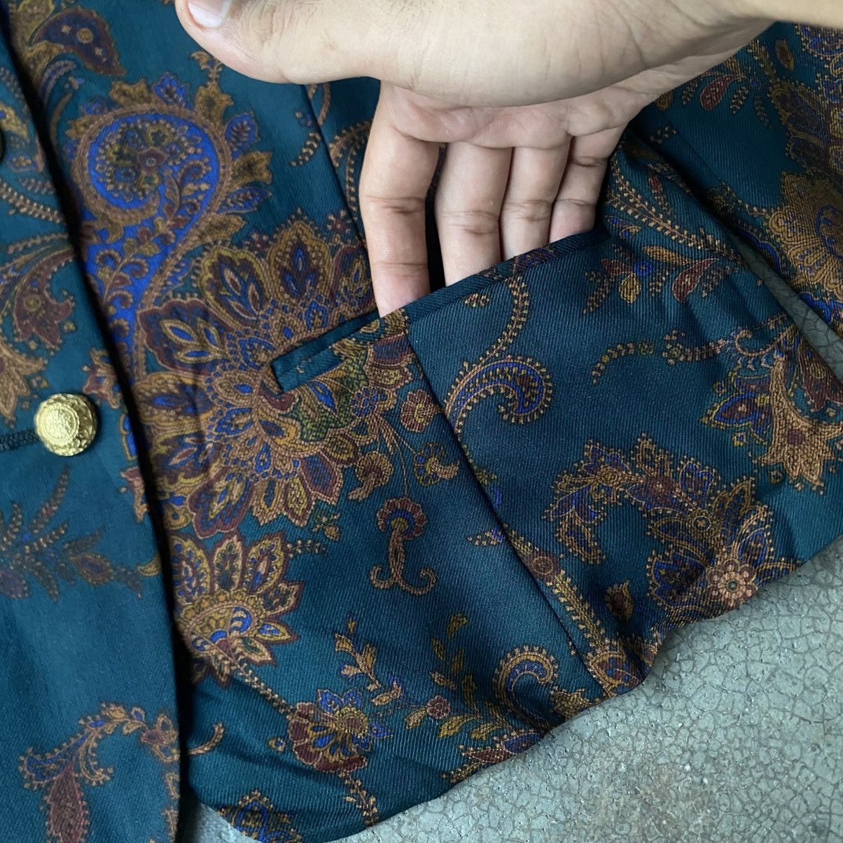 Burberry ‼️LAST DROP‼️Burberry Vintage Floral Paisley Blazer Jacket Size S / US 4 / IT 40 - 13 Thumbnail