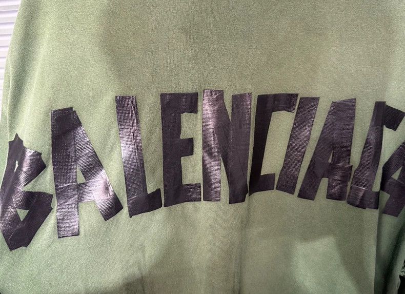 Balenciaga Balenciaga Dark green + tape + short sleeve Size US L / EU 52-54 / 3 - 2 Thumbnail