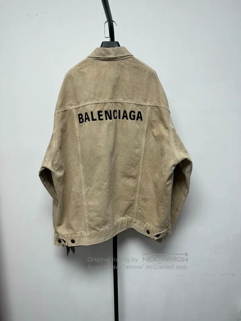Balenciaga Balenciaga Single-Button Long Sleeve Collar Denim Jacket Size US M / EU 48-50 / 2 - 2 Thumbnail