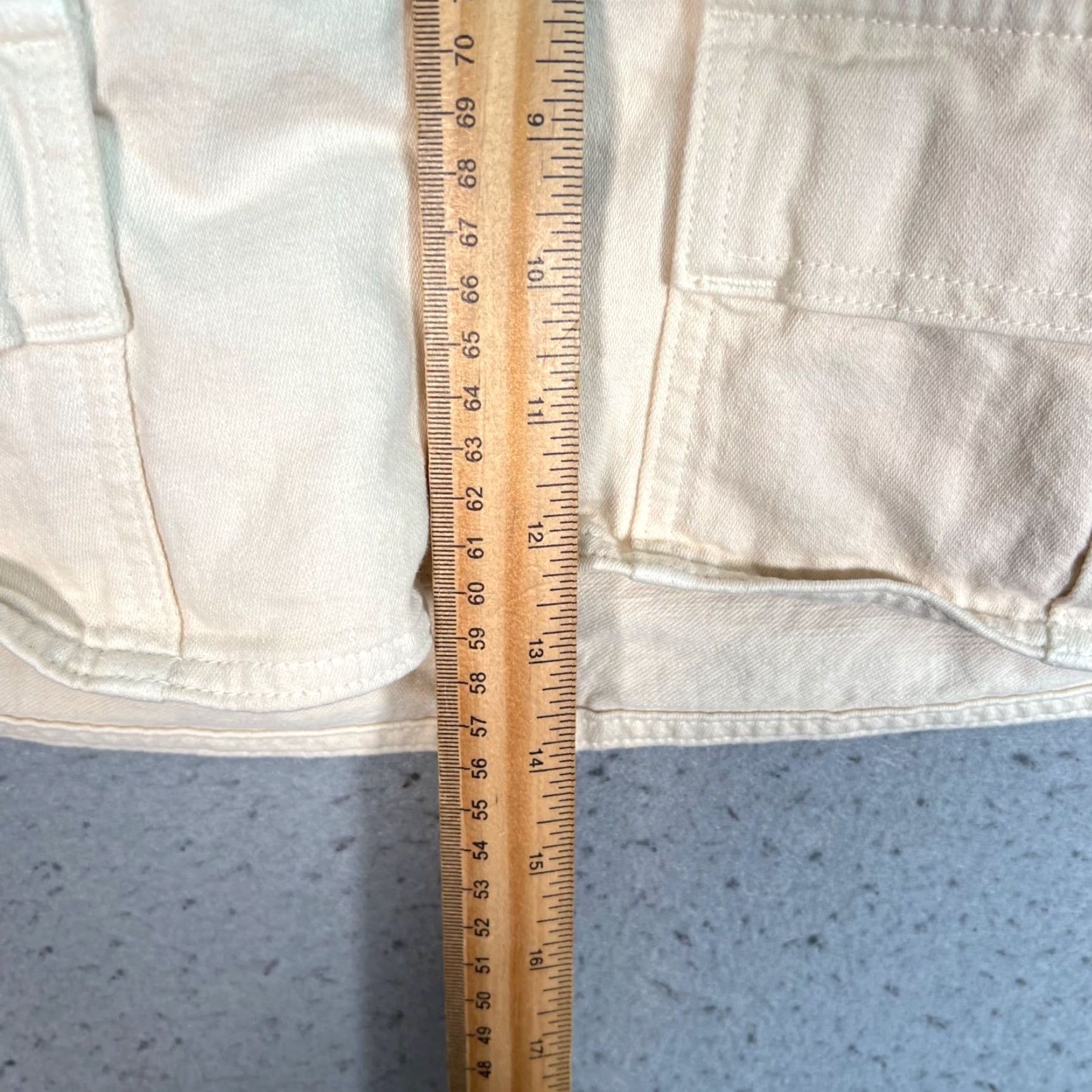 Vintage Denim Forum Womens Size 27 90s Utility Cargo Mini Skirt Beige Organic Cotton Size 27" / US 4 / IT 40 - 7 Thumbnail