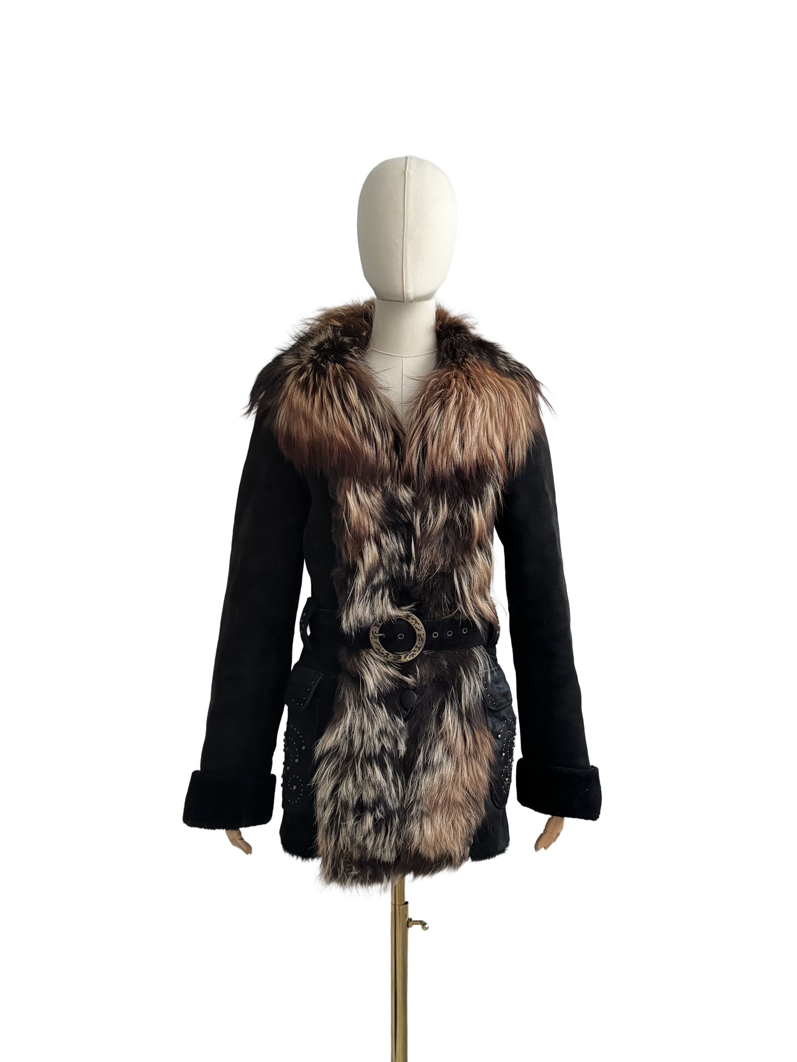 Japanese Brand Vintage Real Sheepskin Coat With Real Fur Details Size S / US 4 / IT 40 - 2 Thumbnail