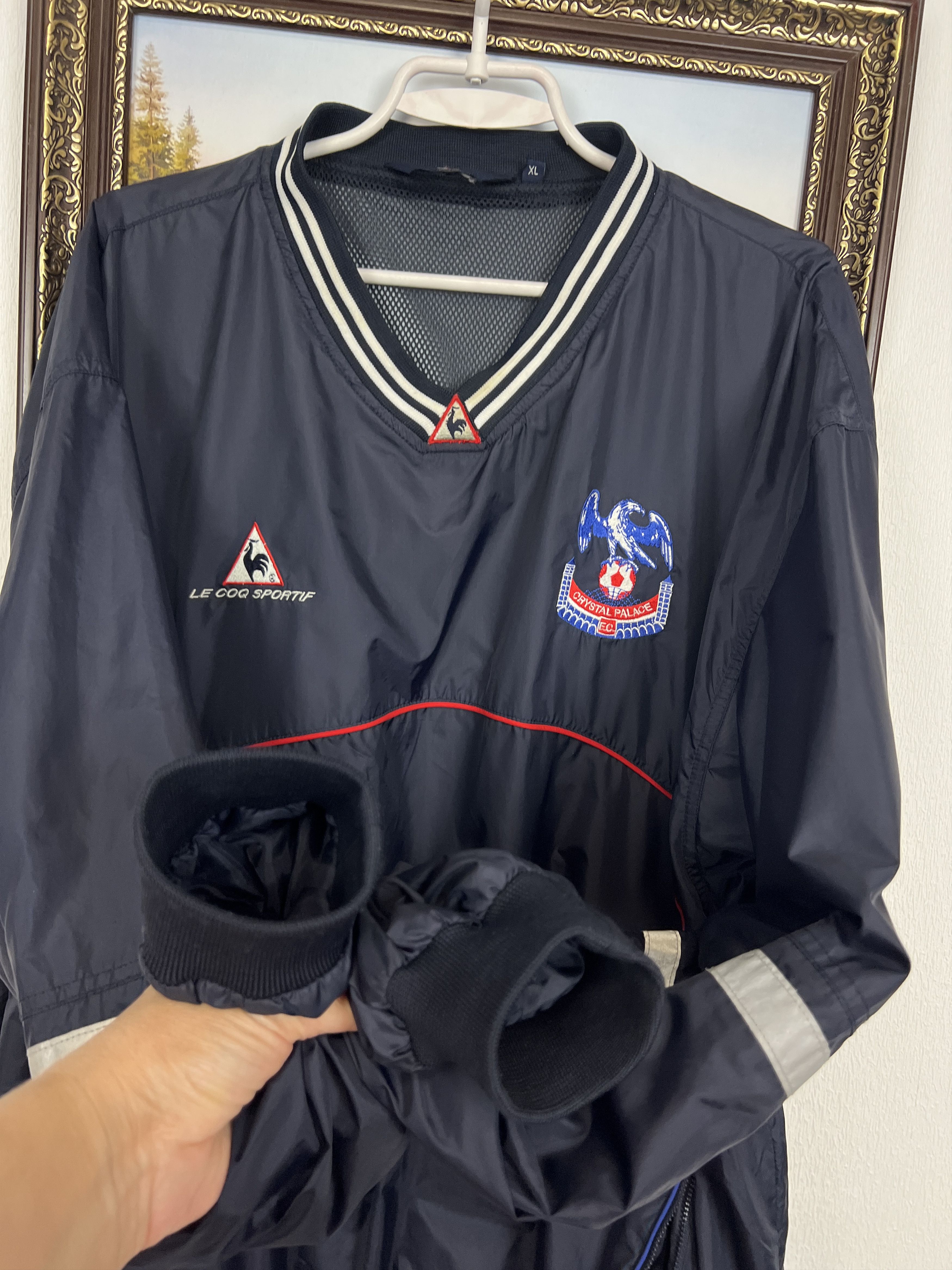 Le Coq Sportif Vintage 2000's Crystal Palace Football Jacket Soccer Track Size US XL / EU 56 / 4 - 7 Thumbnail