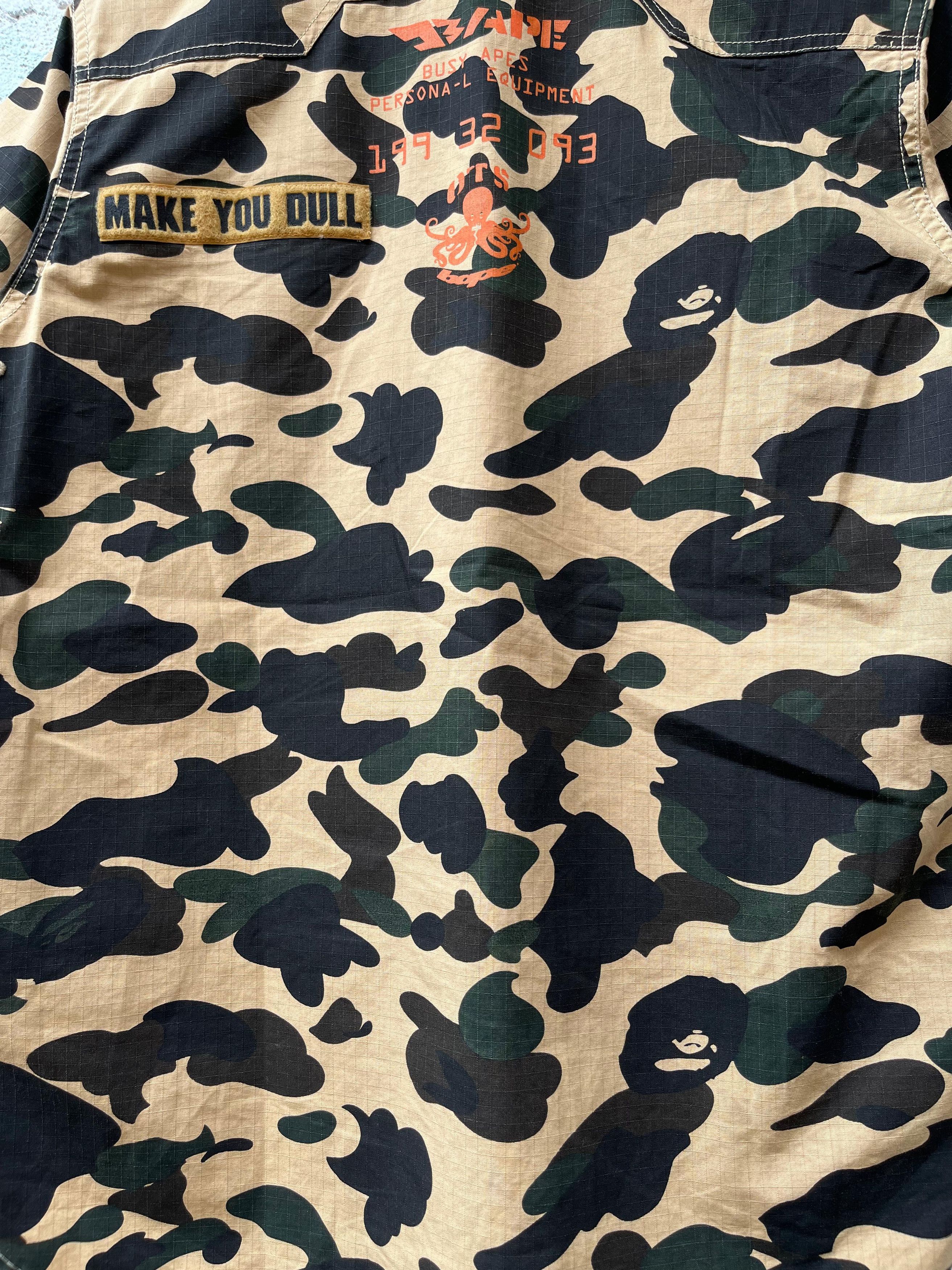 Bape A Bathing Ape Button Up Camoflauge Shirt Size US M / EU 48-50 / 2 - 3 Thumbnail
