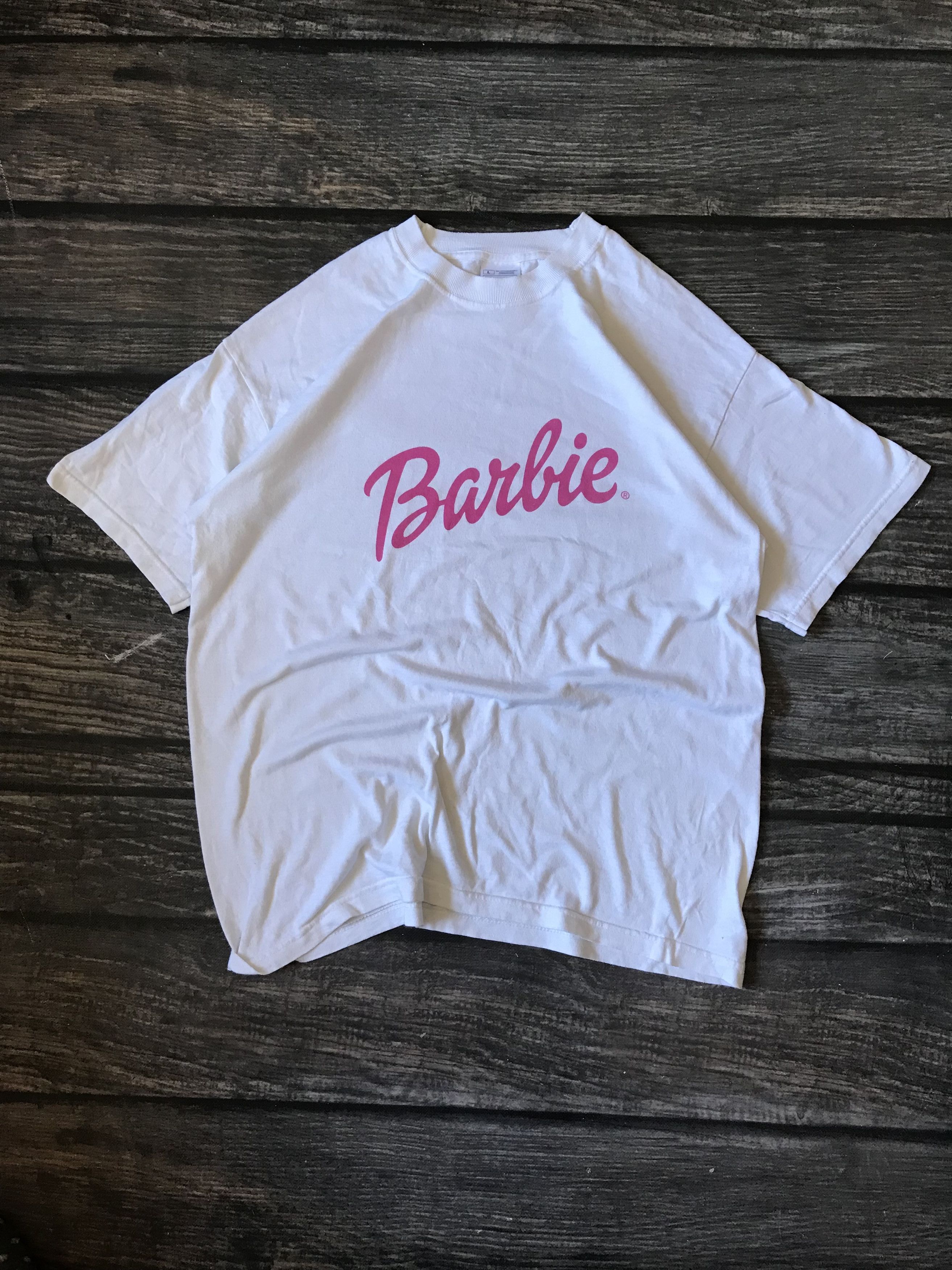 Fruit Of The Loom 90’s Barbie Pink Logo Legend Shirt Mens Size US L / EU 52-54 / 3 - 1 Thumbnail
