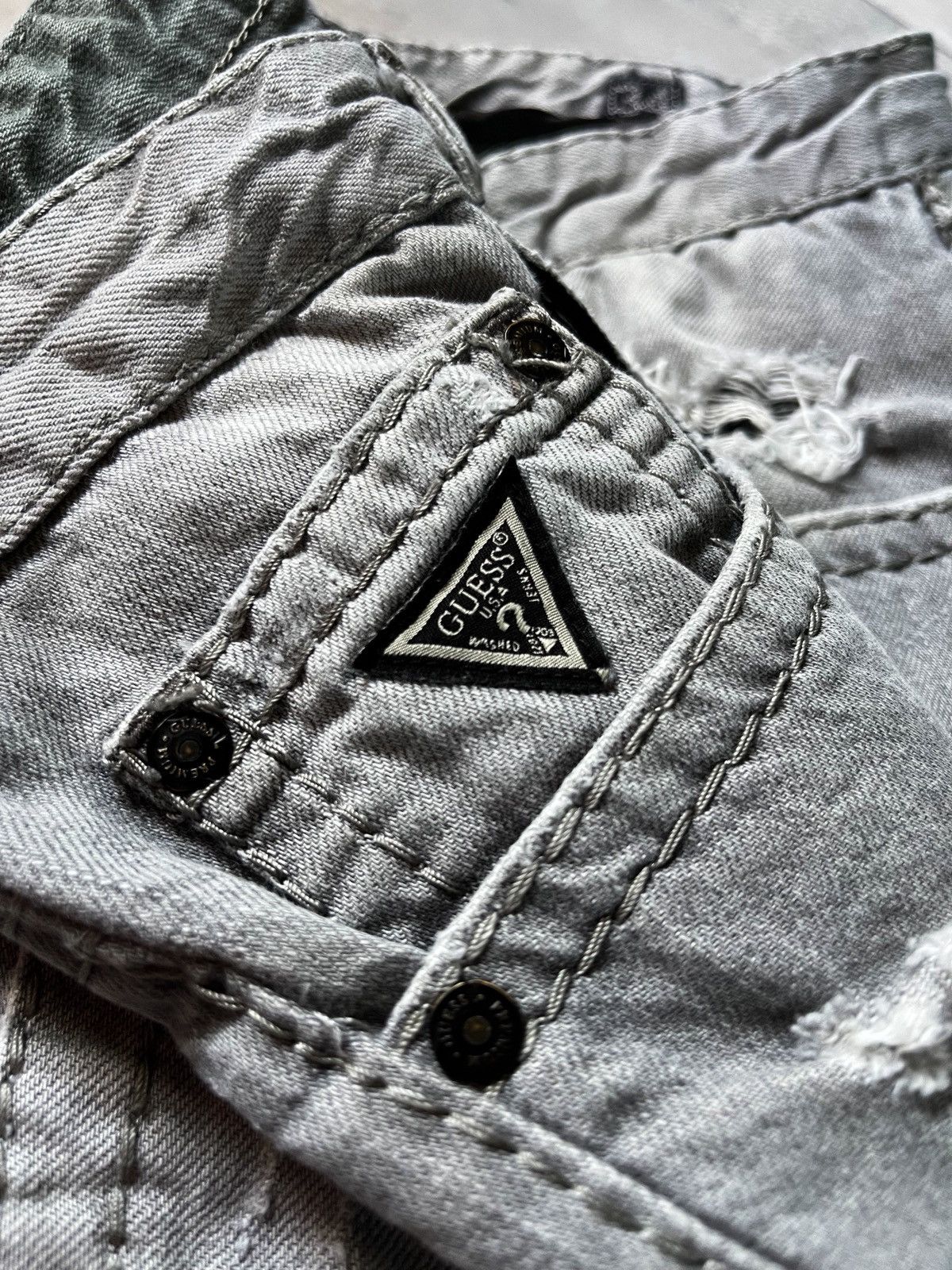 Guess Guess LA Premium Distressed Denim Jeans Size US 34 / EU 50 - 1 Thumbnail