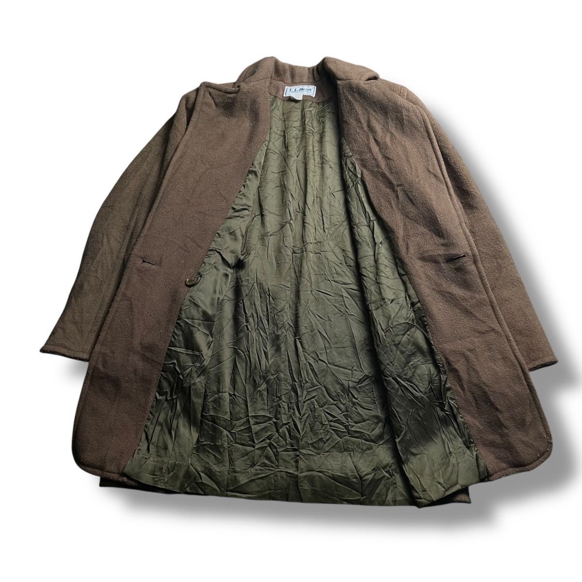 L.L. Bean 🇯🇵 VINTAGE LL BEAN WOOL LONG COAT JACKET Size US L / EU 52-54 / 3 - 3 Thumbnail