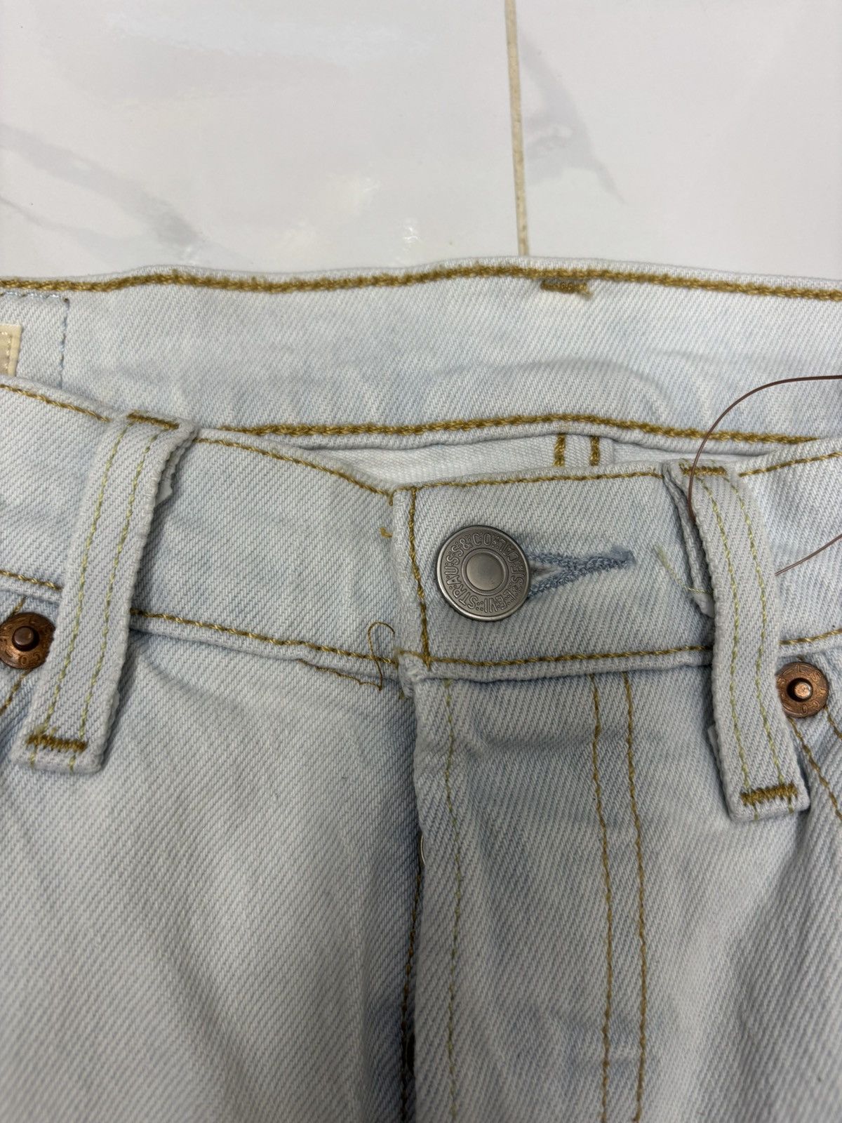 Kapital × Levi's Levis 501 Big E Y2K Straight Leg Cut Distressed Denim Jeans Size US 28 / EU 44 - 10 Thumbnail
