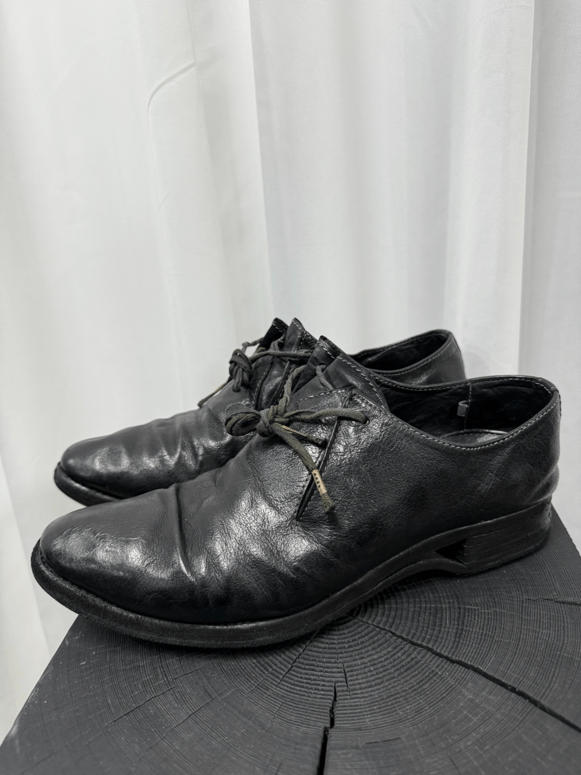 Carol Christian Poell Leather Derby Shoes in Black, Men's (Size 8)