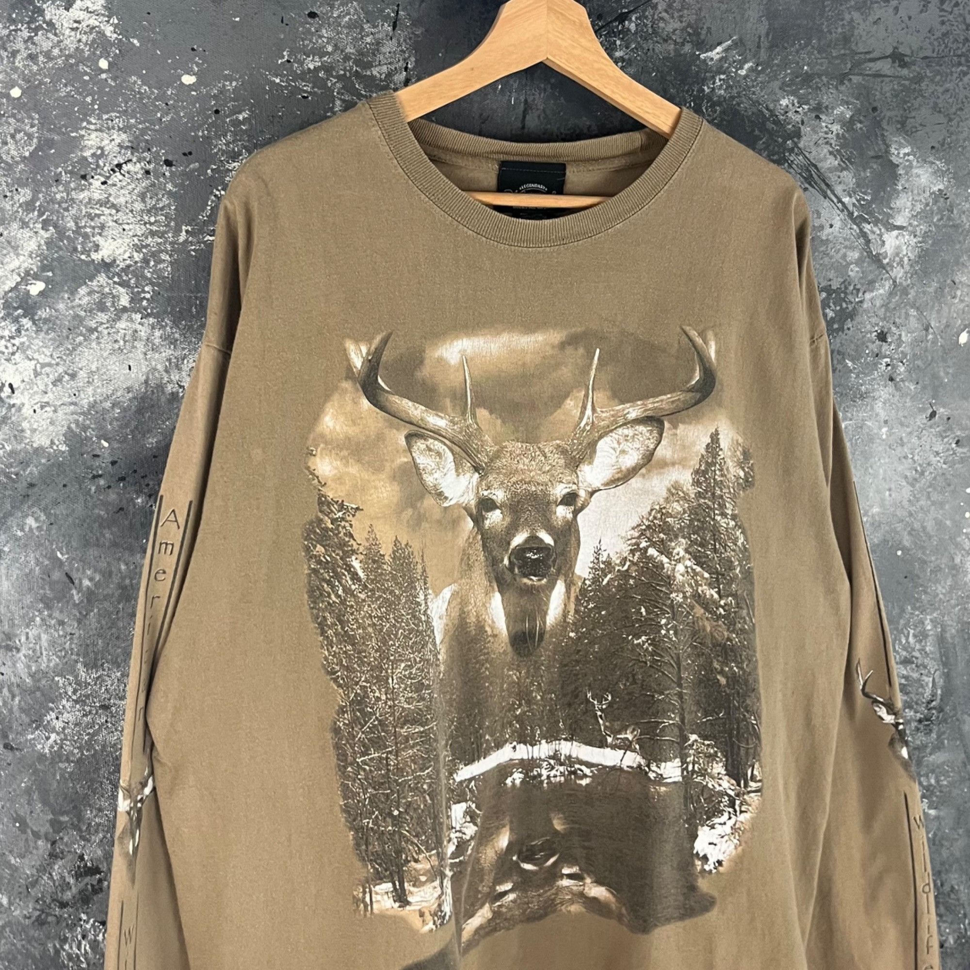Vintage Vintage Deer nature long sleeve shirt Size US XL / EU 56 / 4 - 2 Thumbnail