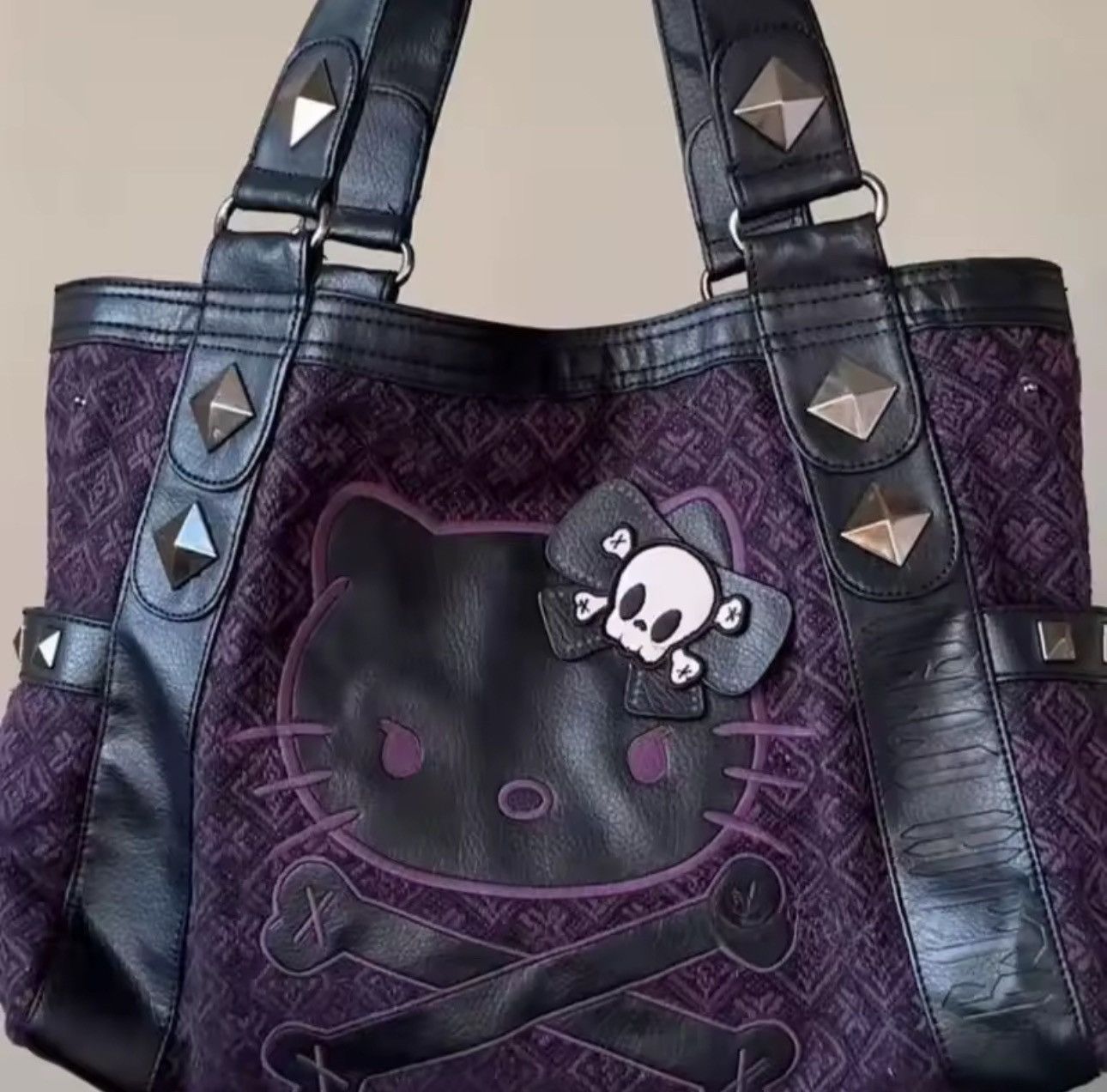 Other Hello Kitty Print Vintage Punk Y2k Tote Gothic Shoulder bag Size ONE SIZE - 3 Thumbnail