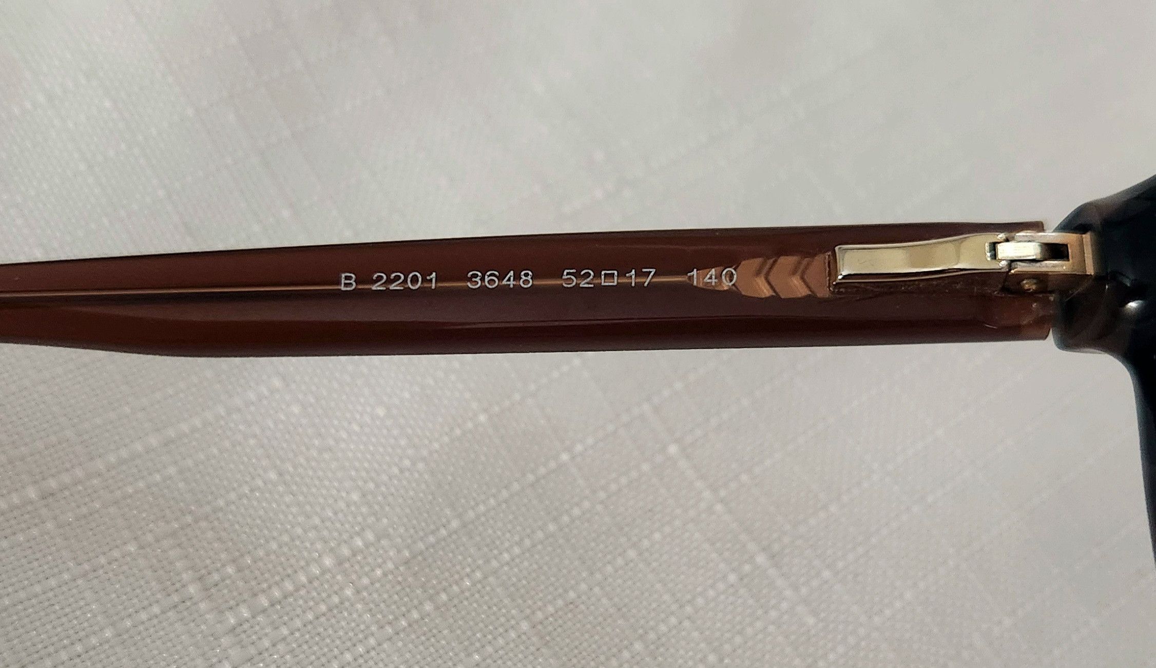 Burberry × Designer Burberry B2201 Italy Made 3648 Eyeglasses 52-17 140 Brown Size ONE SIZE - 10 Thumbnail