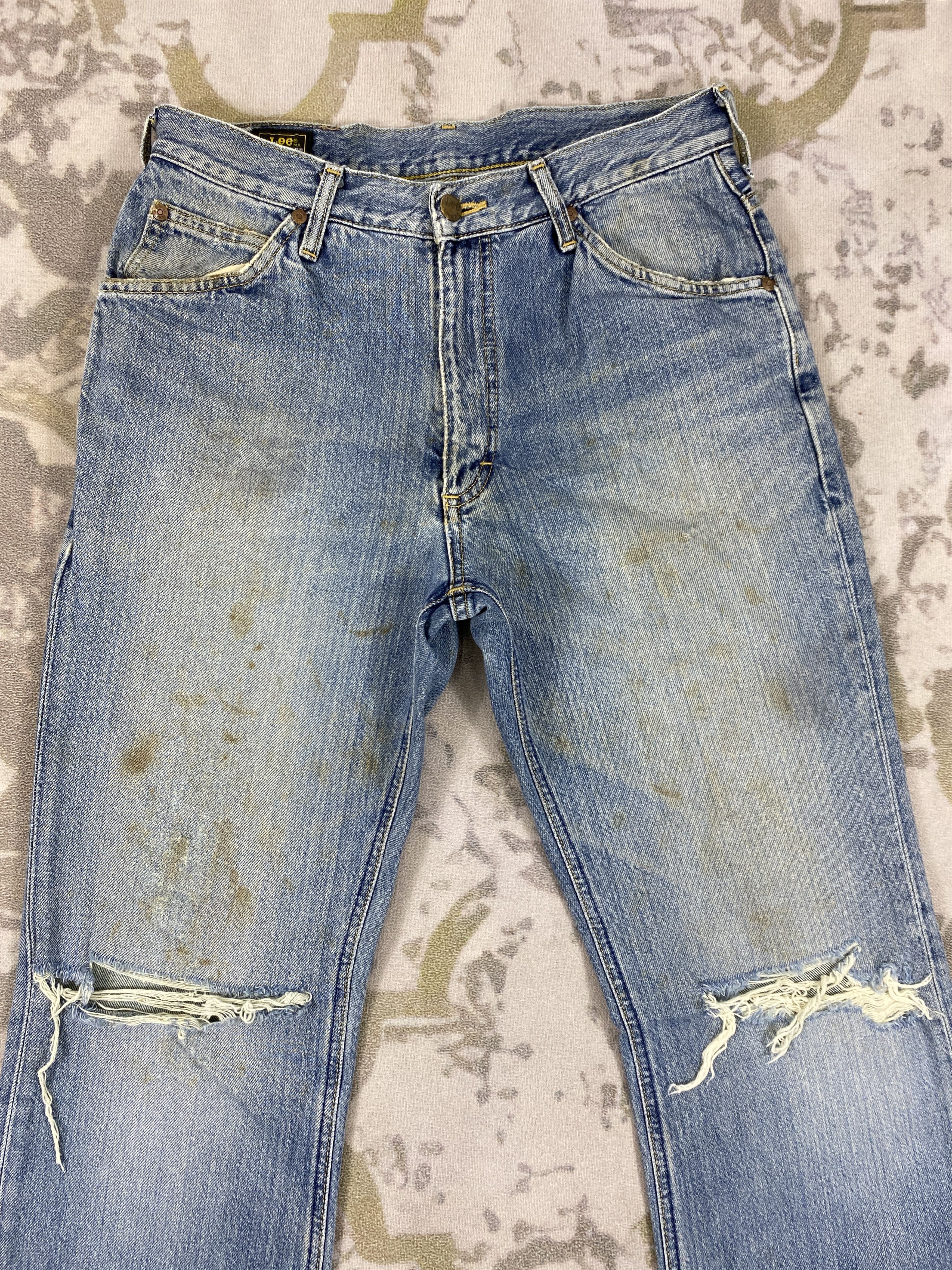 Japanese Brand Distressed Blue Vintage Lee Flare Jeans 30x32 Denim- JN3534 Size US 30 / EU 46 - 3 Thumbnail