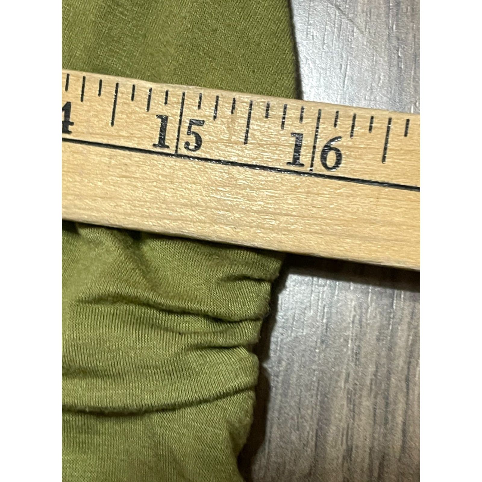 Vintage Studio Y Tank Top Women's XL Green Cut Out Back Ruffled Pleated V-Neck Sleeveless Casual Modern Basic Tank Top Ladies XL Green Studio Y Size XL / US 12-14 / IT 48-50 - 3 Thumbnail