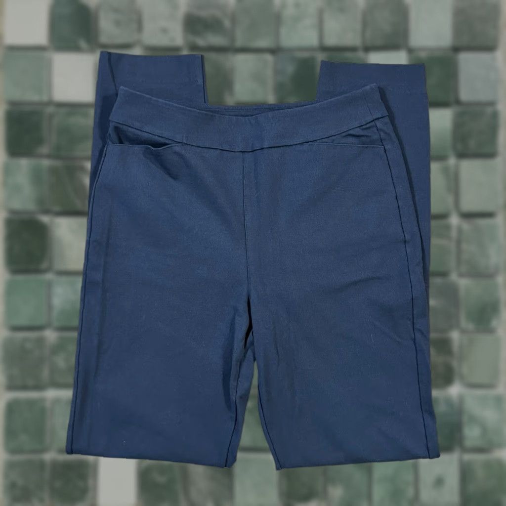 Vintage Ministry of Supply Women's Pull-on Pockets Blue Casual Pants Size Small Adult Regular Ankle Slim Notation: Polyester Pockets Flexible Modern Size 28" / US 6 / IT 42 - 1 Thumbnail
