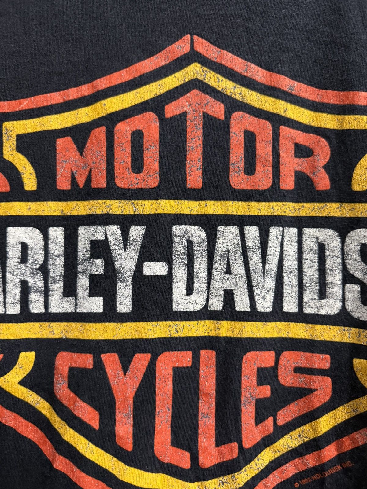 Harley Davidson Vintage 90s Harley Davidson Trade Marke Logo Faded Tee Size US XL / EU 56 / 4 - 5 Thumbnail