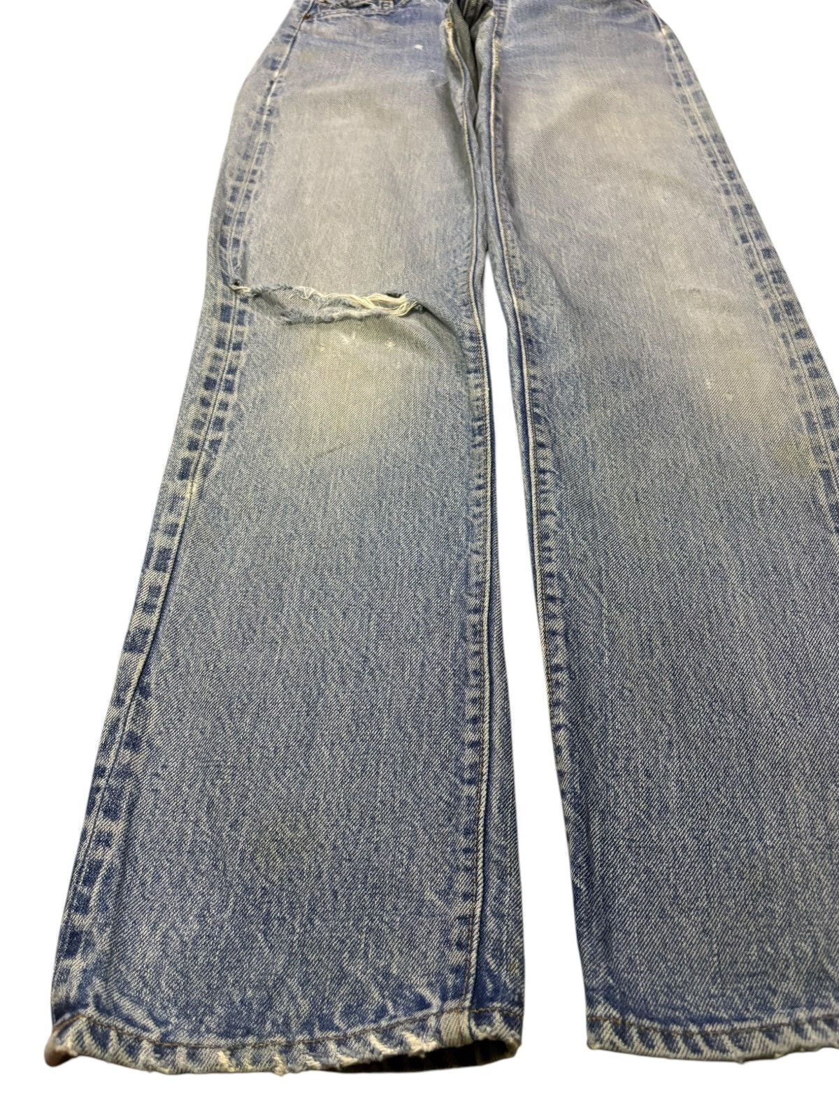 Levi's Vintage 70s Levis 501 Big E Selvedge Distress Jeans Button 6 Size US 26 / EU 42 - 7 Thumbnail