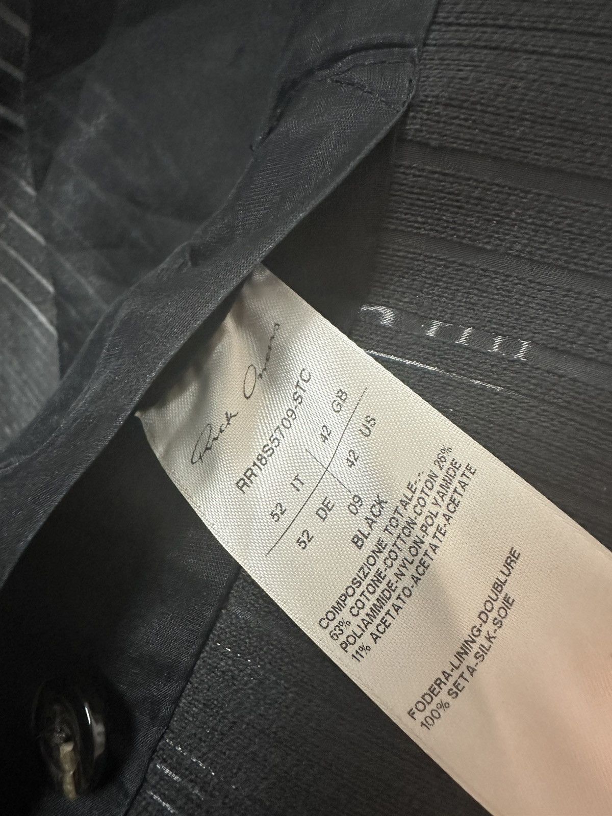Rick Owens SS18 ‘DIRT’ Little Joe Blazer Size US L / EU 52-54 / 3 - 9 Thumbnail