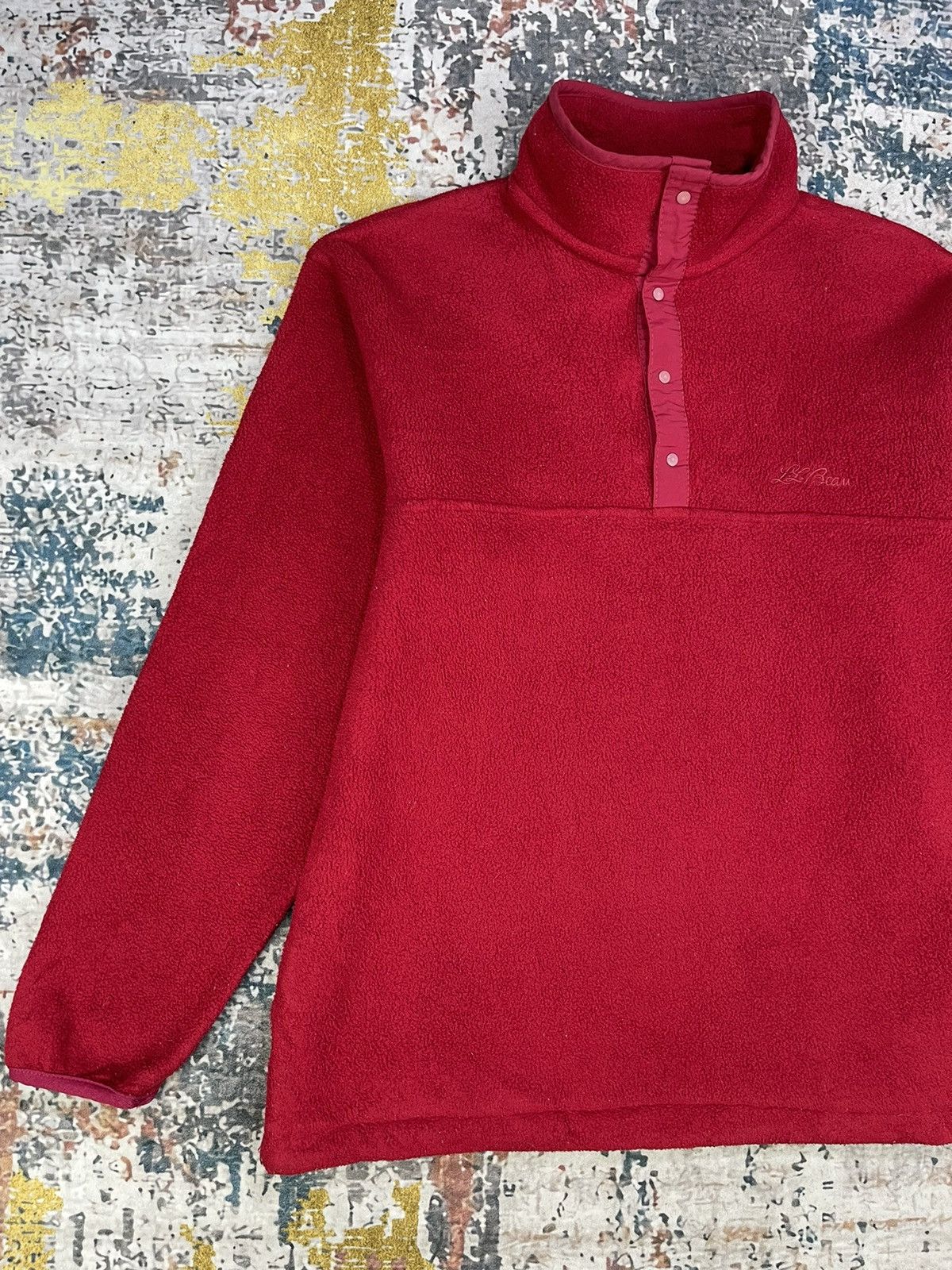 L.L. Bean Vtg LL Bean Half Button Up Fleece Pull Over Size US M / EU 48-50 / 2 - 2 Thumbnail