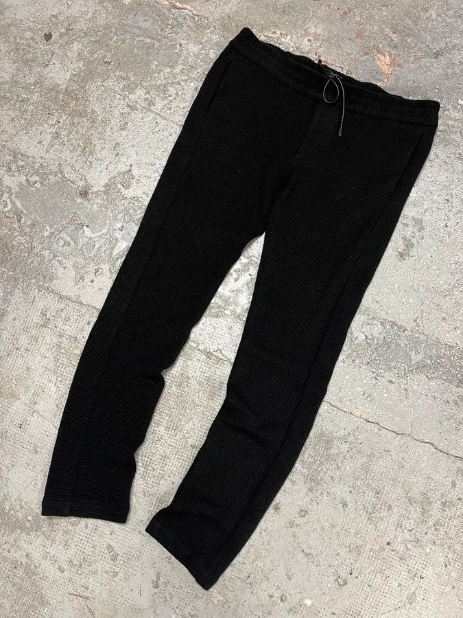 Emporio Armani × Vintage AW2013 Emporio Armani Black Wool Long Cozy Pants Size US 33 - 4 Thumbnail