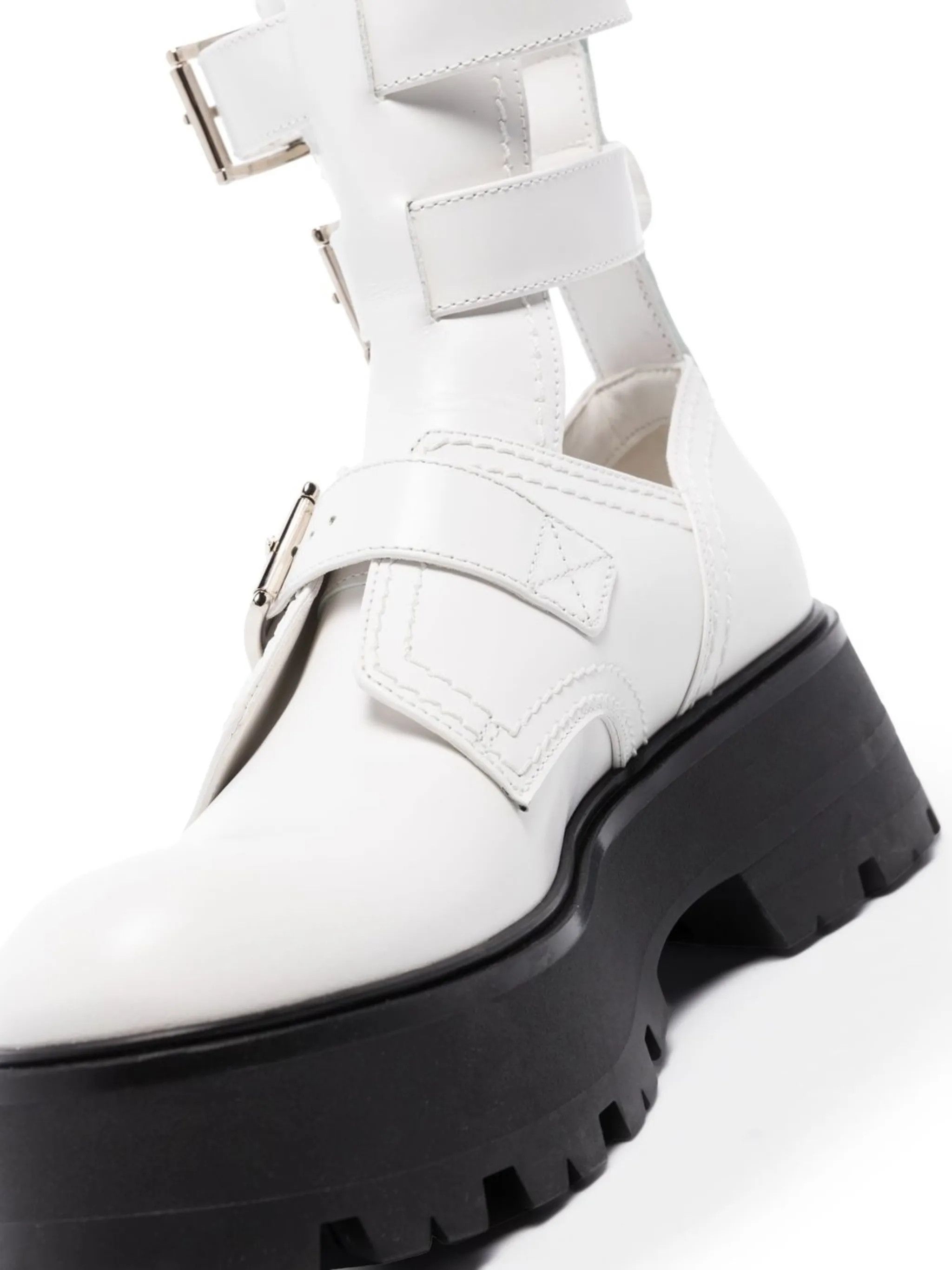 Alexander McQueen o1y0225 Ankle Boots in White Size US 6 / IT 36 - 2 Thumbnail