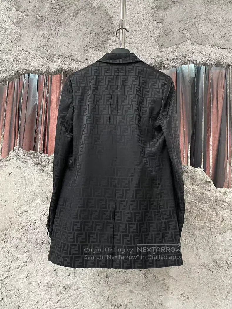 Fendi Fendi All-Over Printed Monogram Blazer Size XXS / US 00 / IT 34 - 2 Thumbnail