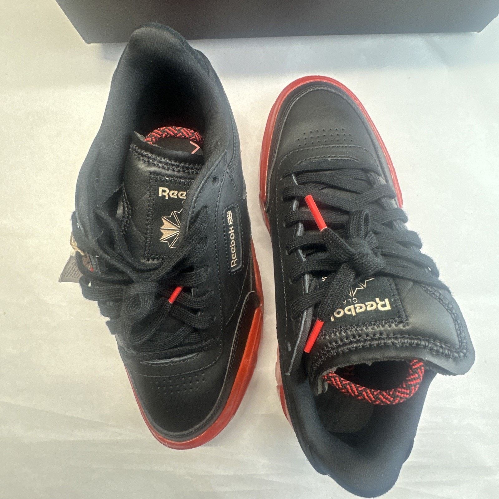 Reebok Size 5.5 - Reebok Cardi B x Club C Black Vector Red W Size US 5.5 / IT 35.5 - 8 Thumbnail
