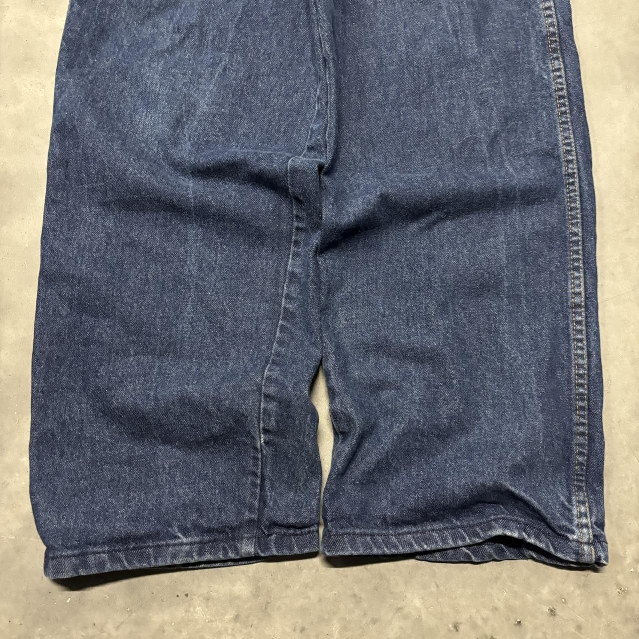 Japanese Brand × Vintage Crazy Vintage Y2K/2000s Dark Blue Wash Essential Denim Jeans! Size US 34 / EU 50 - 6 Thumbnail