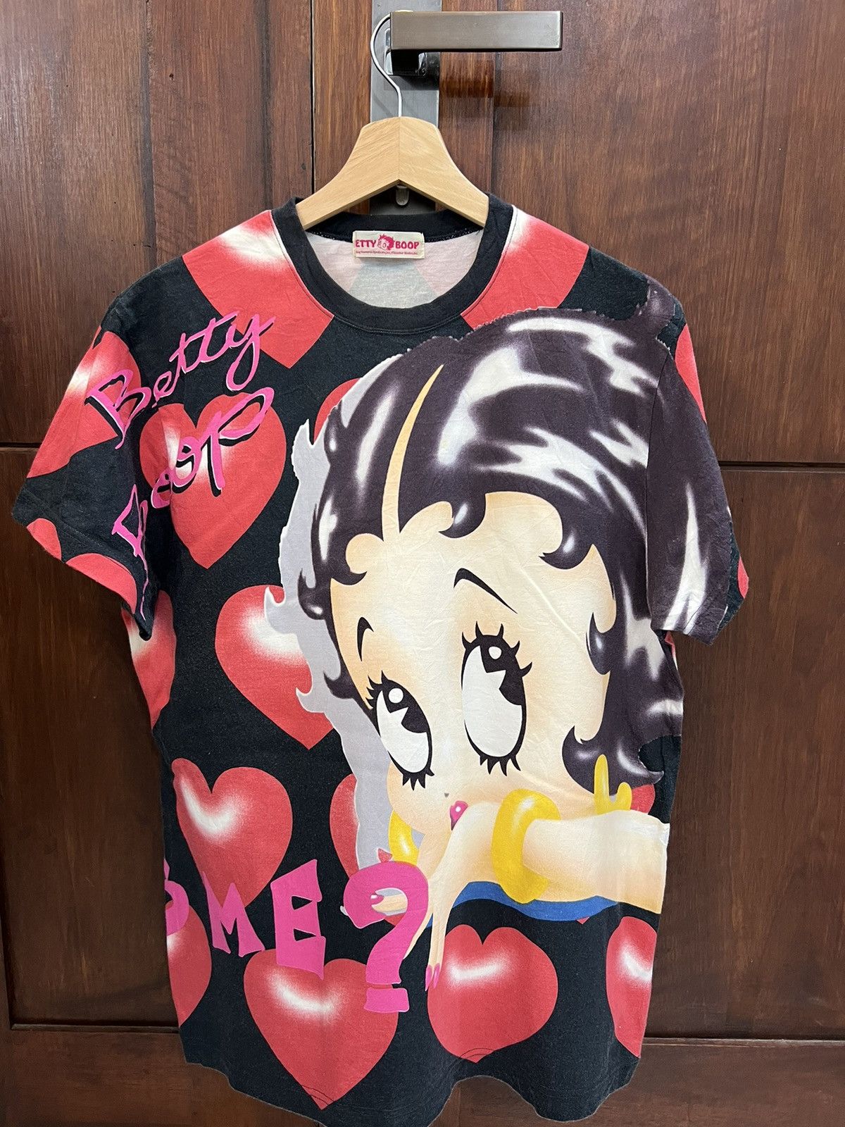 Vintage Betty Boop Kiss Me Full Print Shirt