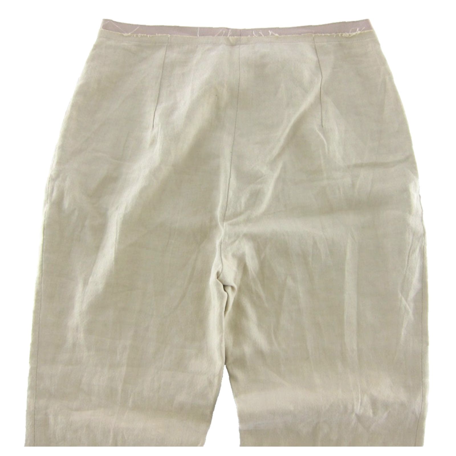 Lanvin VINTAGE Lanvin Ete 2009 Beige Brown Linen Cotton Slim Zipper Ankle Work Pant Women 36/2 Size 26" / US 2 / IT 38 - 5 Thumbnail