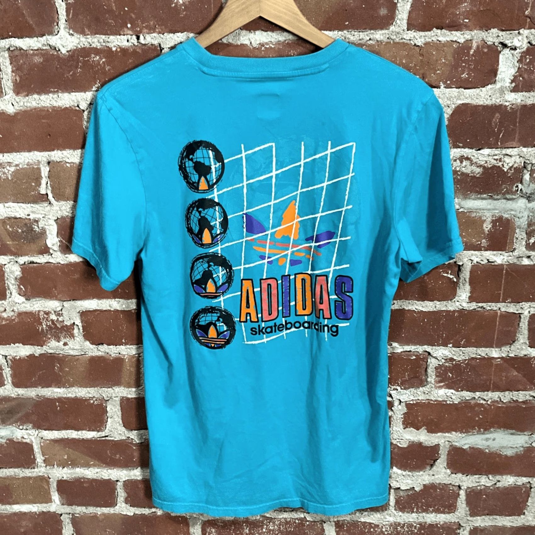Adidas Adidas Skateboarding Shirt Mens Medium Blue White Trefoil Logo Climalite Casual Size US M / EU 48-50 / 2 - 2 Thumbnail