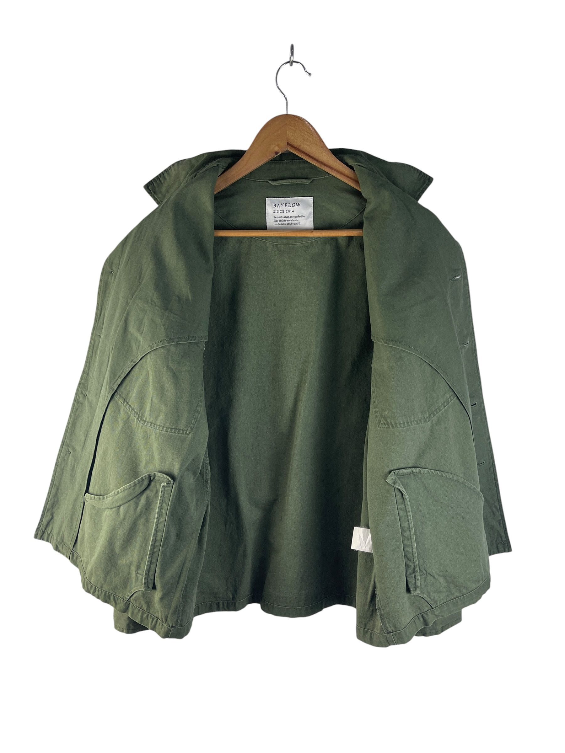 Japanese Brand BAYFLOW Military Utility Shirt Jacket Olive Green Soak In Size US L / EU 52-54 / 3 - 4 Thumbnail
